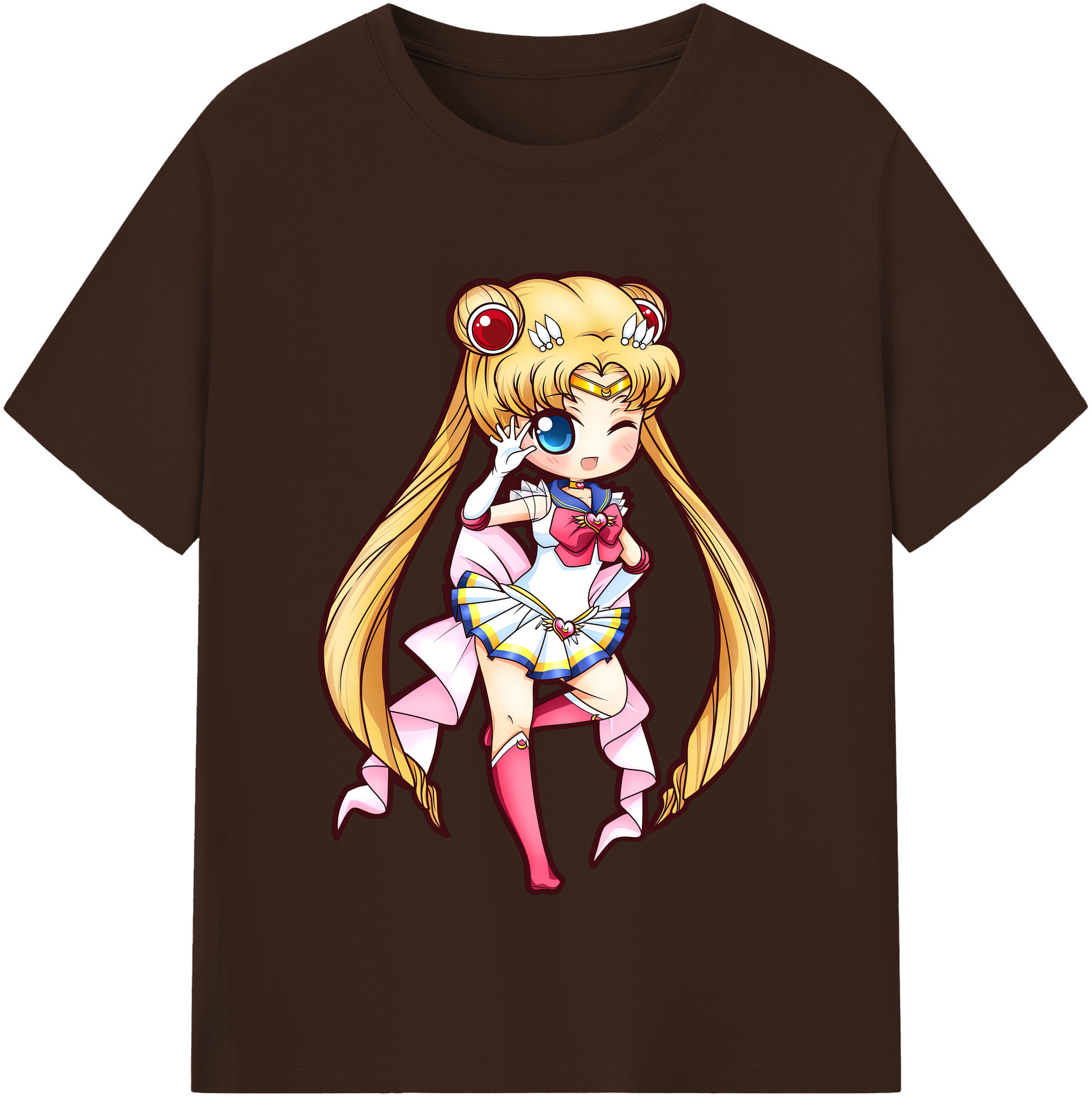 （画像用） 美少女戦士セーラームーン 月野 うさぎ つきの うさぎ Sailor Moon Tsukino Usagi 綿100％半袖Tシャツ（フロントプリント）