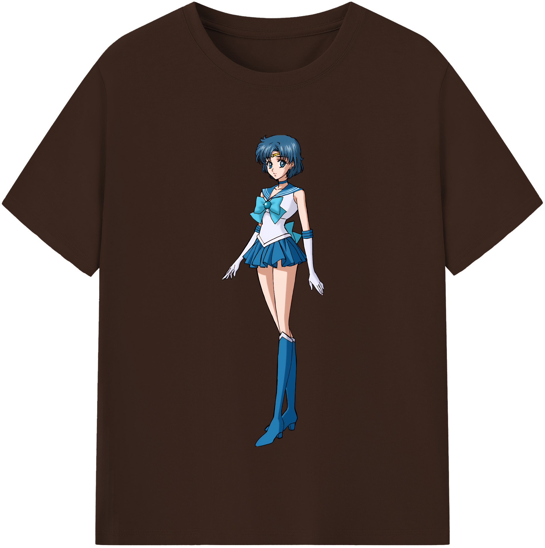 （画像用） 美少女戦士セーラームーン 水野 亜美 みずの あみ Sailor Moon Mizuno Ami 綿100％半袖Tシャツ（フロントプリント）
