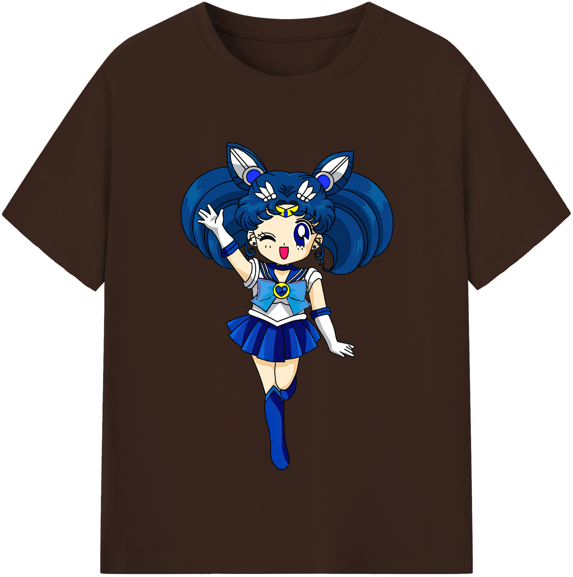 （画像用） 美少女戦士セーラームーン 水野 亜美 みずの あみ Sailor Moon Mizuno Ami 綿100％半袖Tシャツ（フロントプリント）