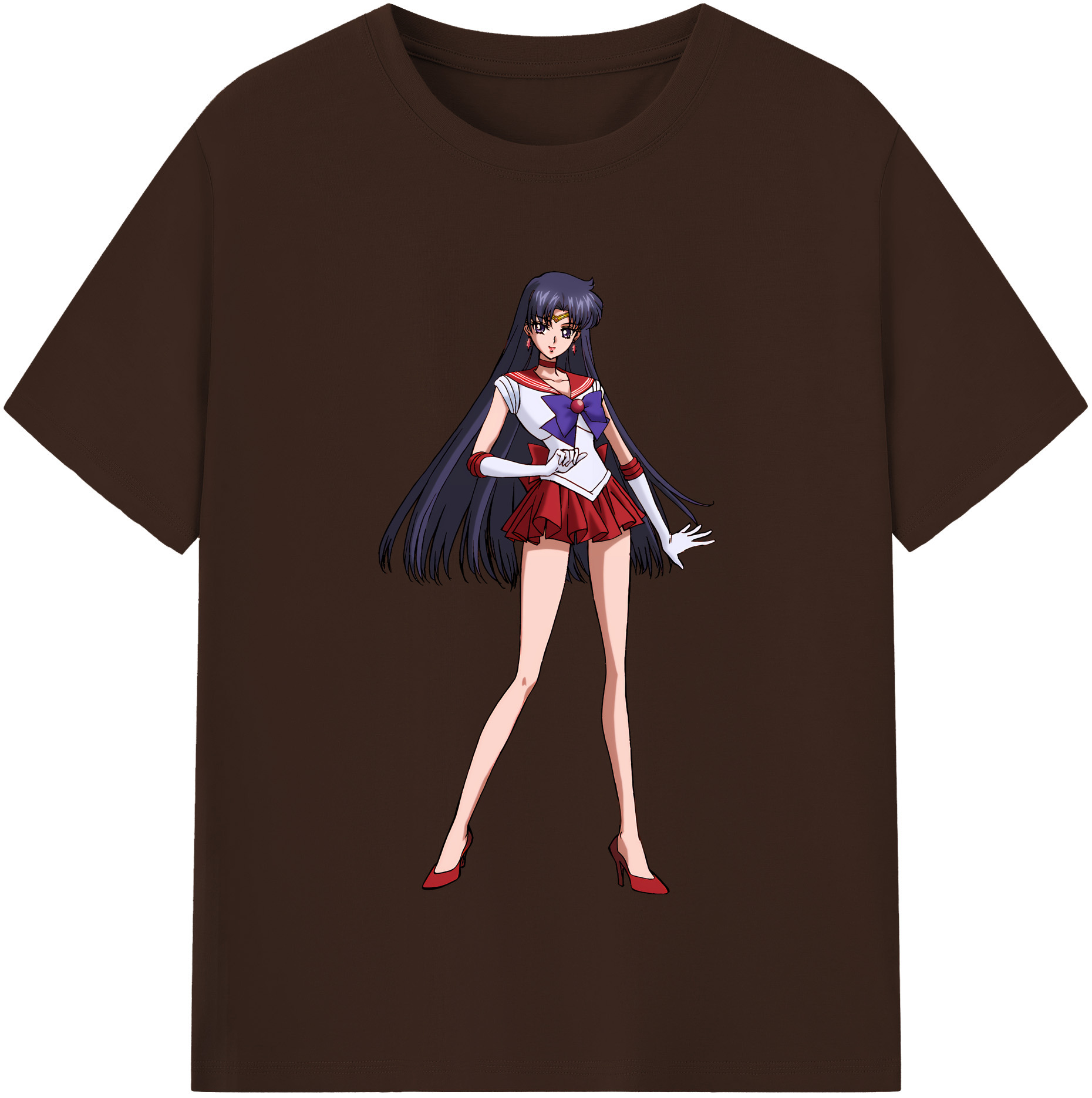 （画像用） 美少女戦士セーラームーン 火野レイ ひの レイ Sailor Moon Hino Rei （セーラーマーズ,Sailor Mars） 綿100％半袖Tシャツ（フロントプリント）