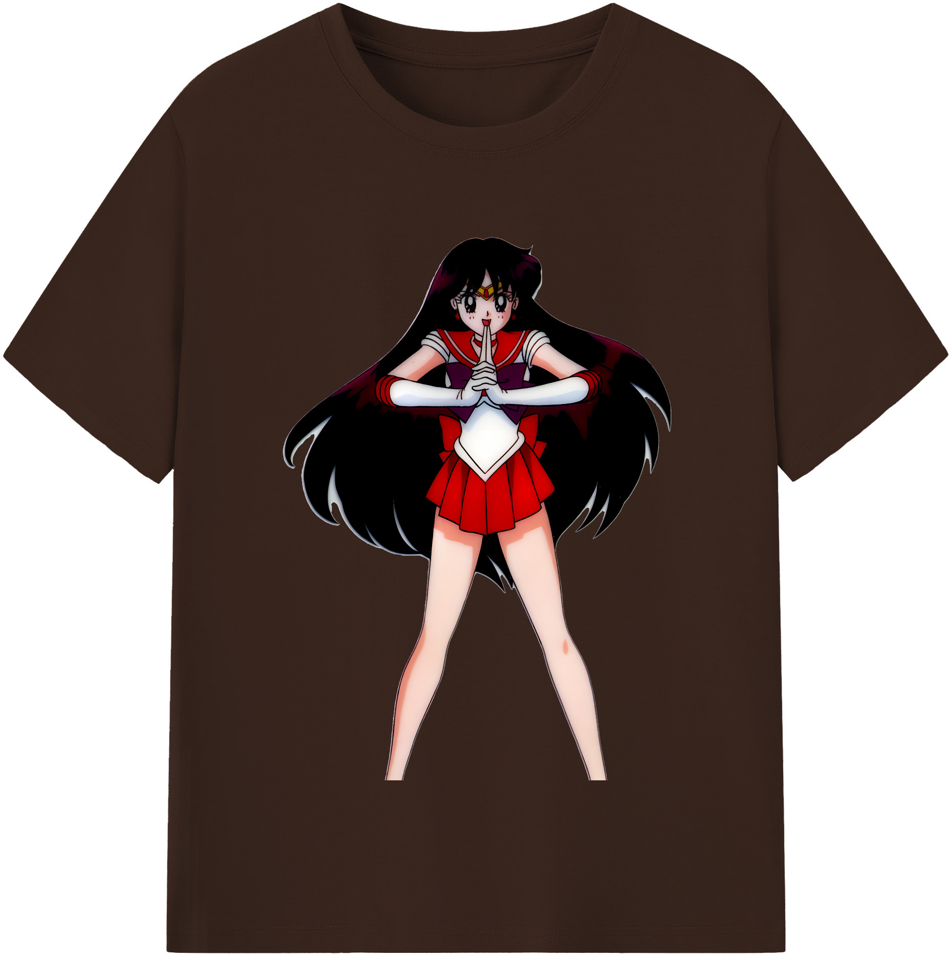 （画像用） 美少女戦士セーラームーン 火野レイ ひの レイ Sailor Moon Hino Rei （セーラーマーズ,Sailor Mars） 綿100％半袖Tシャツ（フロントプリント）