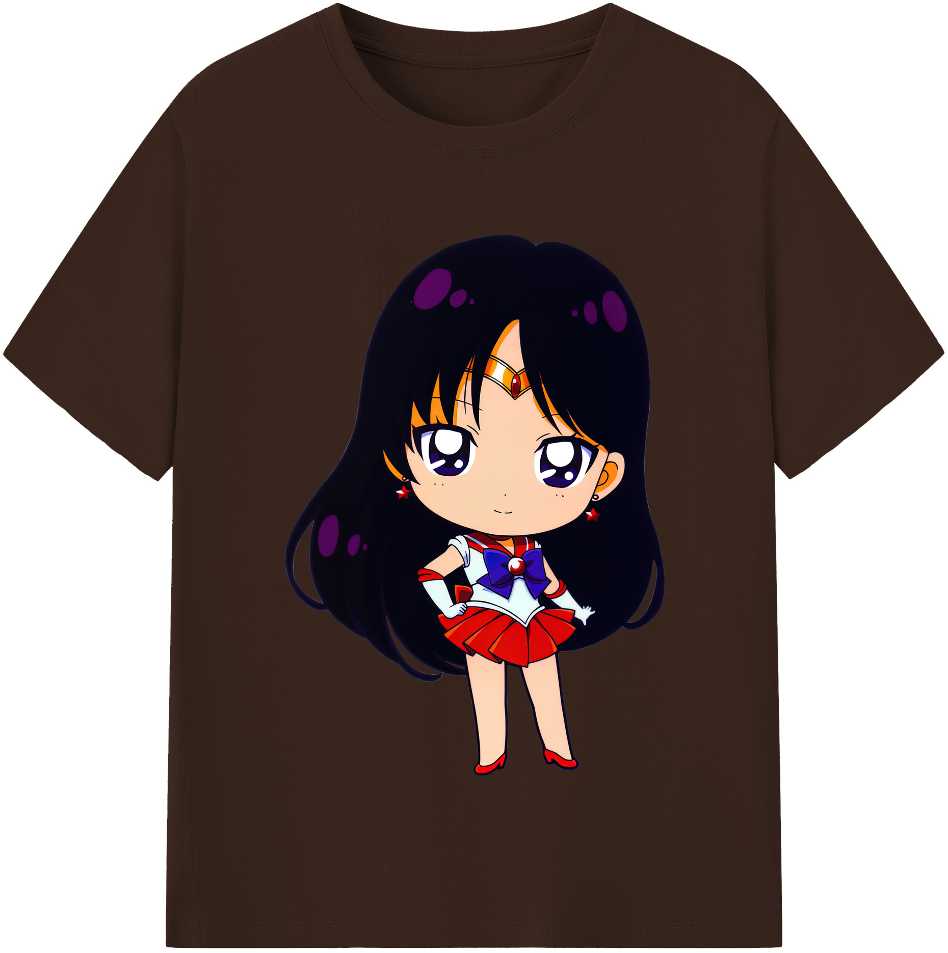 （画像用） 美少女戦士セーラームーン 火野レイ ひの レイ Sailor Moon Hino Rei （セーラーマーズ,Sailor Mars） 綿100％半袖Tシャツ（フロントプリント）