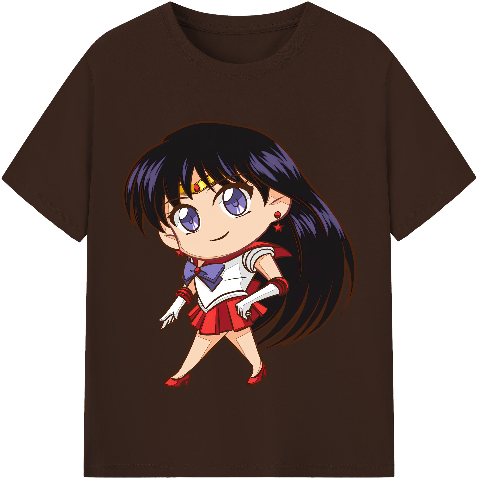 （画像用） 美少女戦士セーラームーン 火野レイ ひの レイ Sailor Moon Hino Rei （セーラーマーズ,Sailor Mars） 綿100％半袖Tシャツ（フロントプリント）