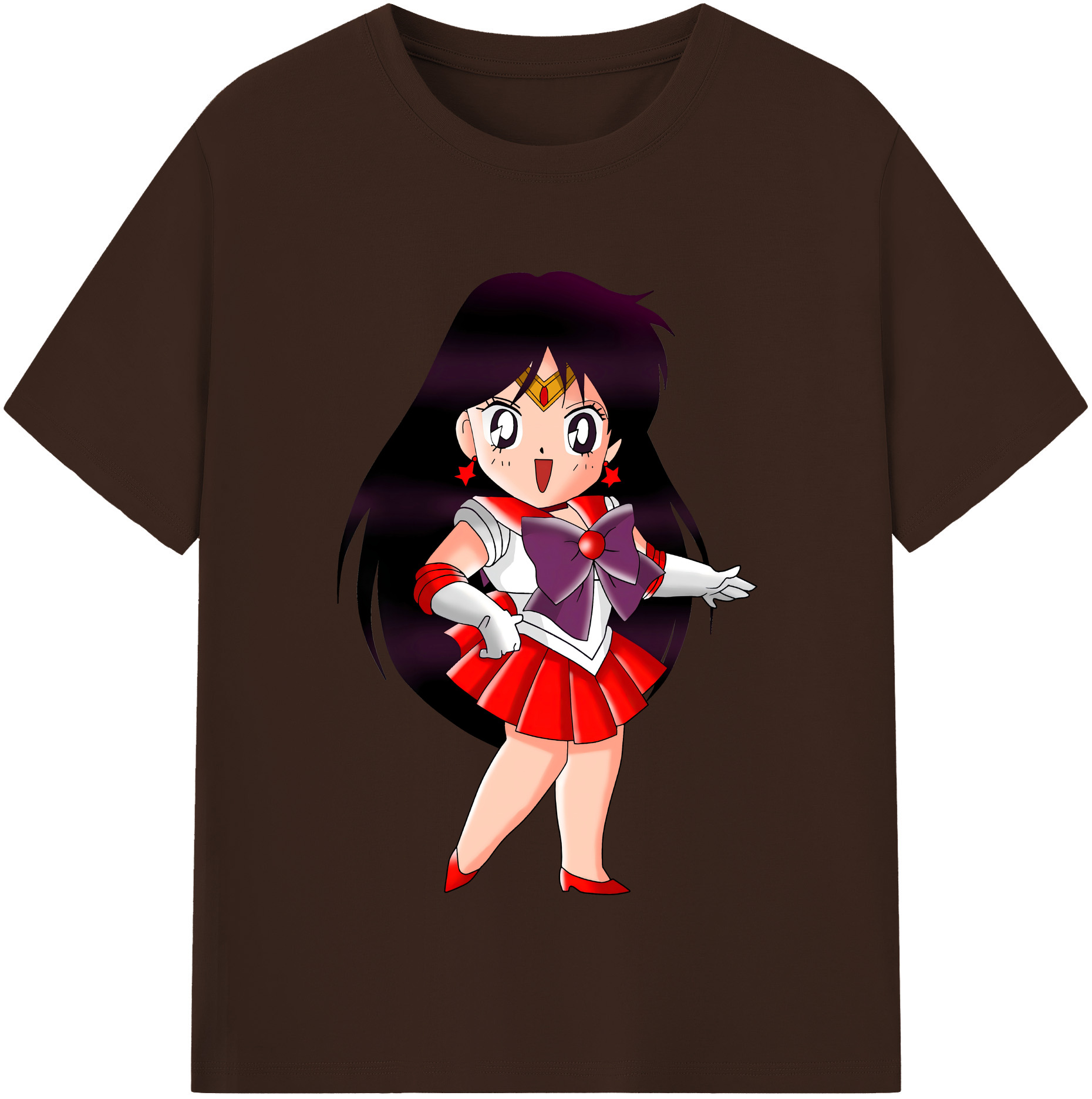 （画像用） 美少女戦士セーラームーン 火野レイ ひの レイ Sailor Moon Hino Rei （セーラーマーズ,Sailor Mars） 綿100％半袖Tシャツ（フロントプリント）