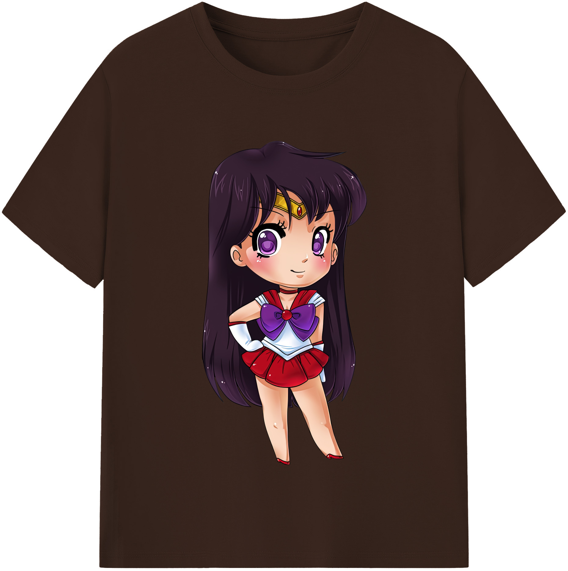 （画像用） 美少女戦士セーラームーン 火野レイ ひの レイ Sailor Moon Hino Rei （セーラーマーズ,Sailor Mars） 綿100％半袖Tシャツ（フロントプリント）