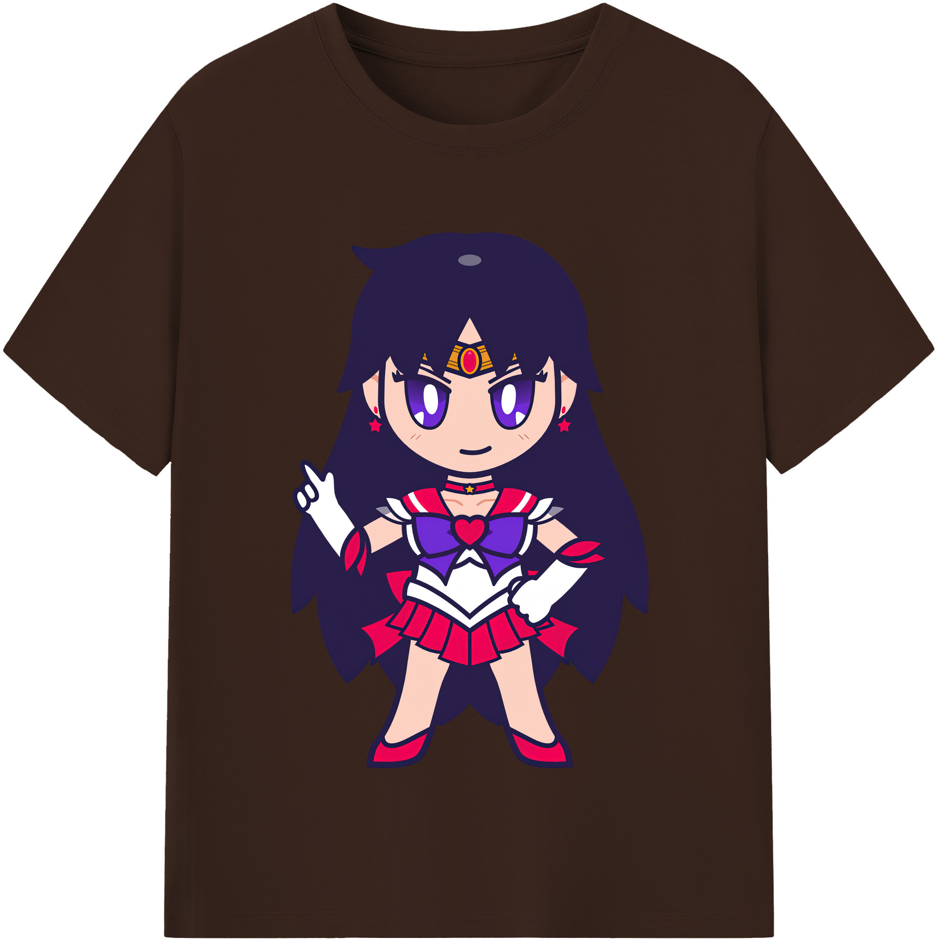 （画像用） 美少女戦士セーラームーン 火野レイ ひの レイ Sailor Moon Hino Rei （セーラーマーズ,Sailor Mars） 綿100％半袖Tシャツ（フロントプリント）