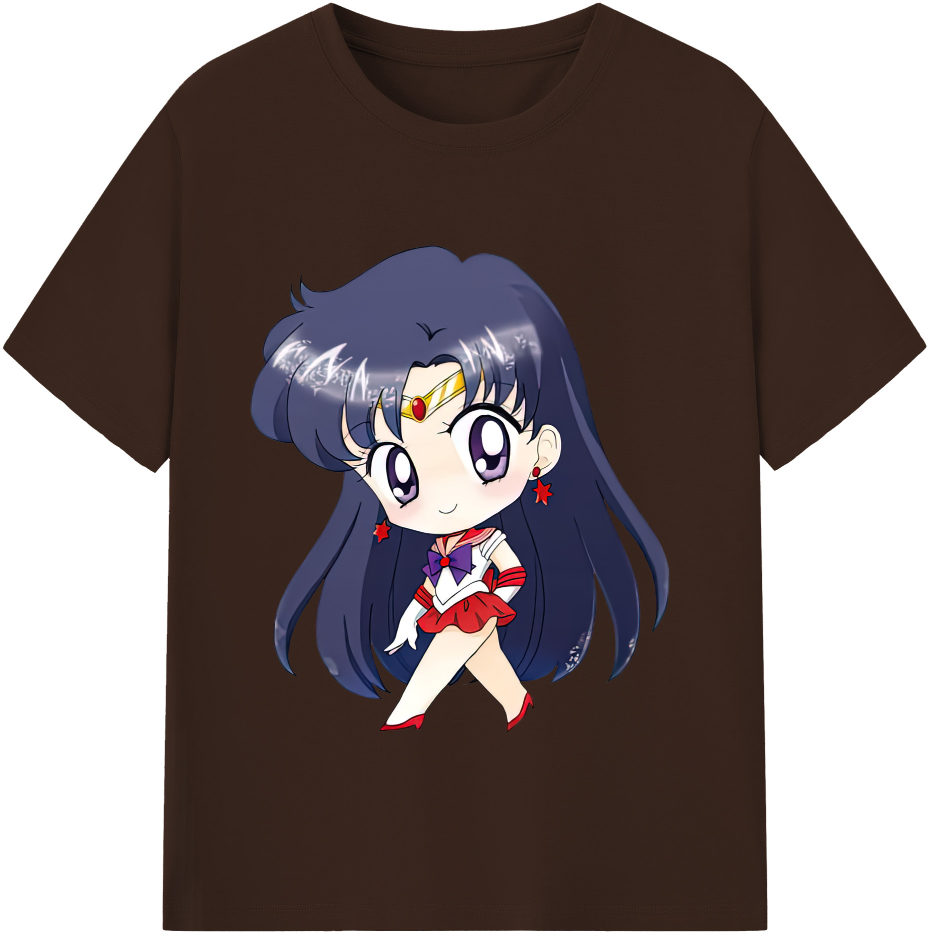 （画像用） 美少女戦士セーラームーン 火野レイ ひの レイ Sailor Moon Hino Rei （セーラーマーズ,Sailor Mars） 綿100％半袖Tシャツ（フロントプリント）