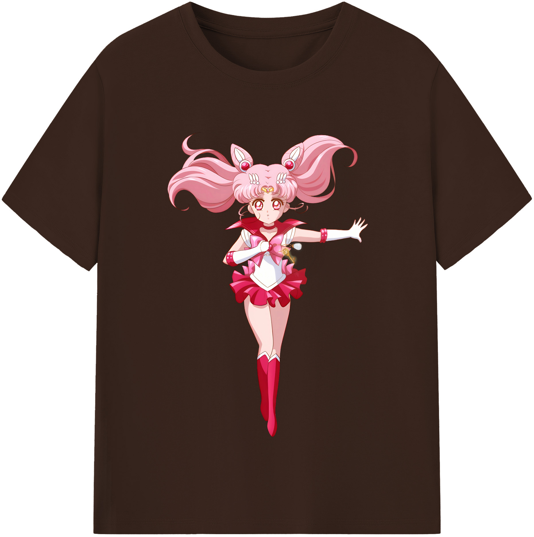 （画像用） 美少女戦士セーラームーン ちびうさ Sailor Moon Chibiusa Tsukino Usagi Small Lady Serenity 綿100％半袖Tシャツ（フロントプリント）