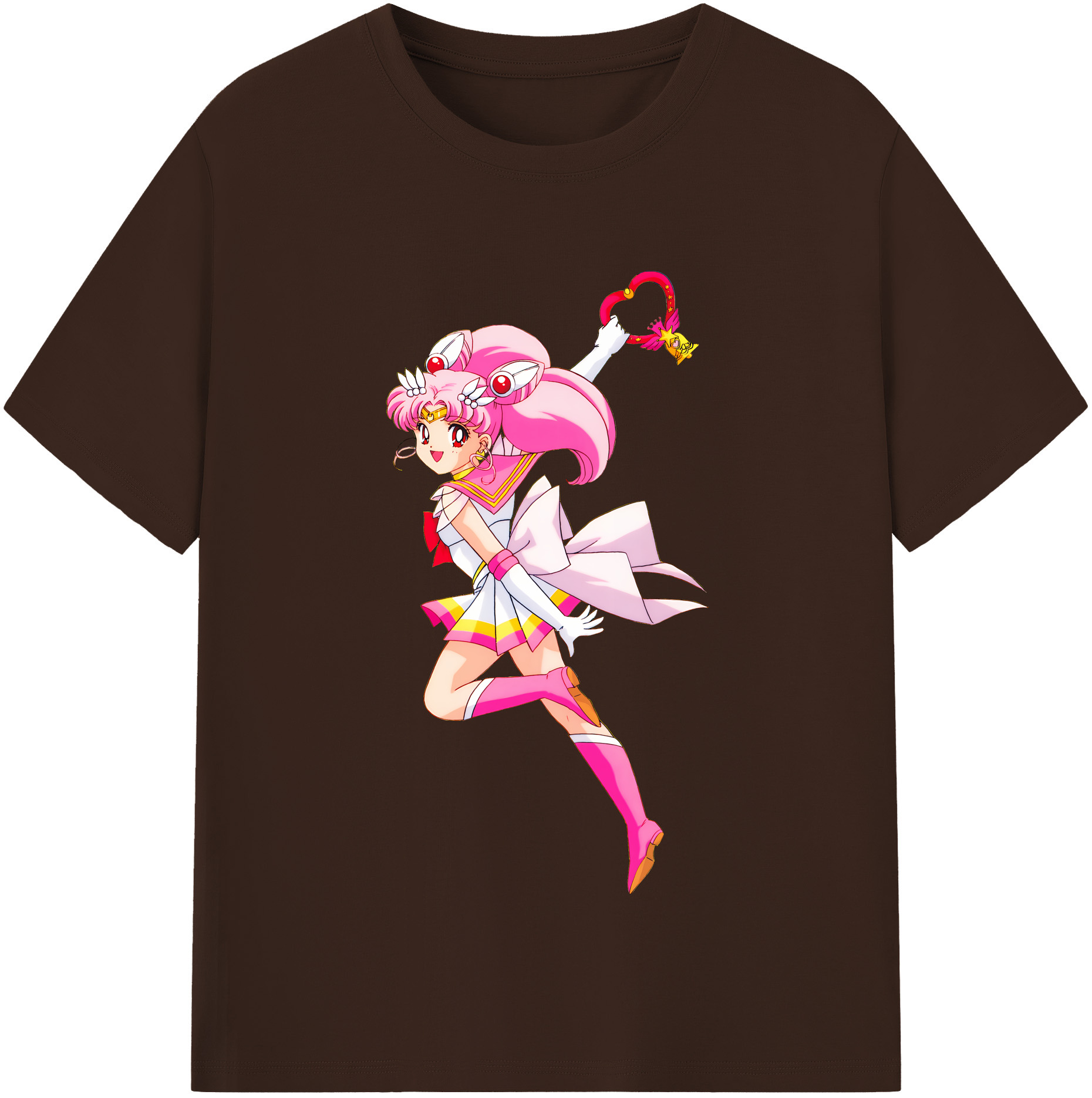 （画像用） 美少女戦士セーラームーン ちびうさ Sailor Moon Chibiusa Tsukino Usagi Small Lady Serenity 綿100％半袖Tシャツ（フロントプリント）