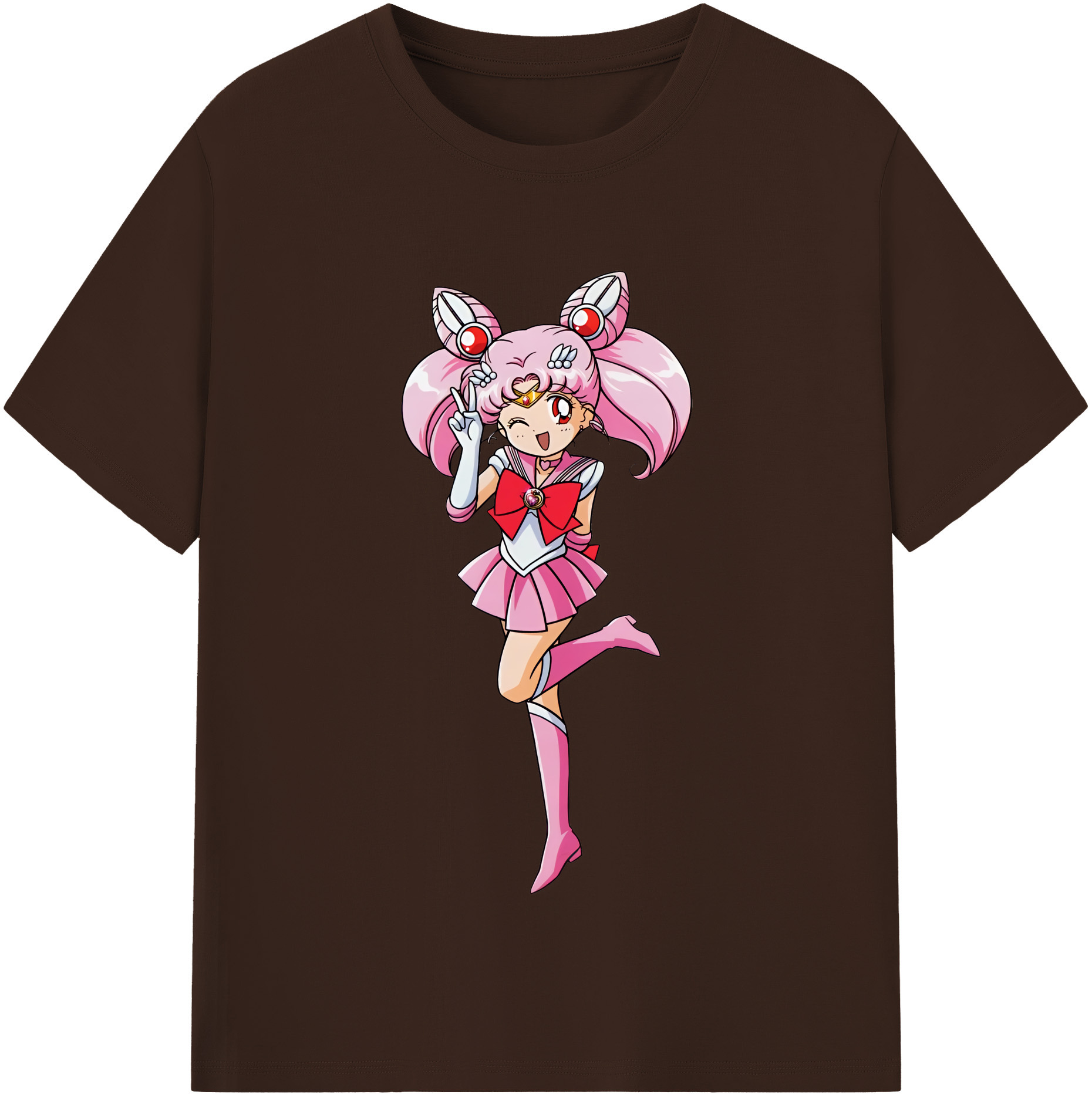 （画像用） 美少女戦士セーラームーン ちびうさ Sailor Moon Chibiusa Tsukino Usagi Small Lady Serenity 綿100％半袖Tシャツ（フロントプリント）