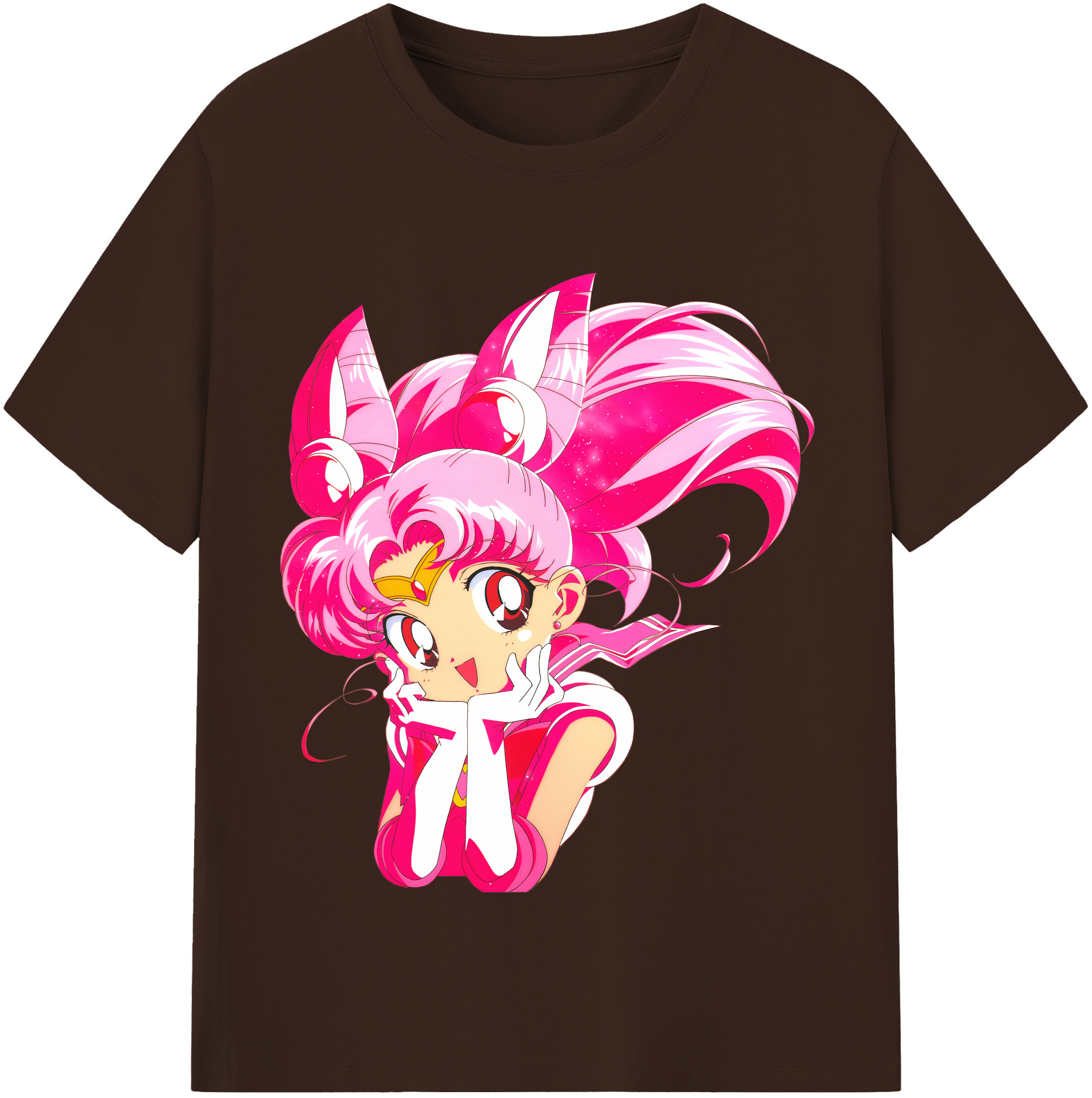 （画像用） 美少女戦士セーラームーン ちびうさ Sailor Moon Chibiusa Tsukino Usagi Small Lady Serenity 綿100％半袖Tシャツ（フロントプリント）