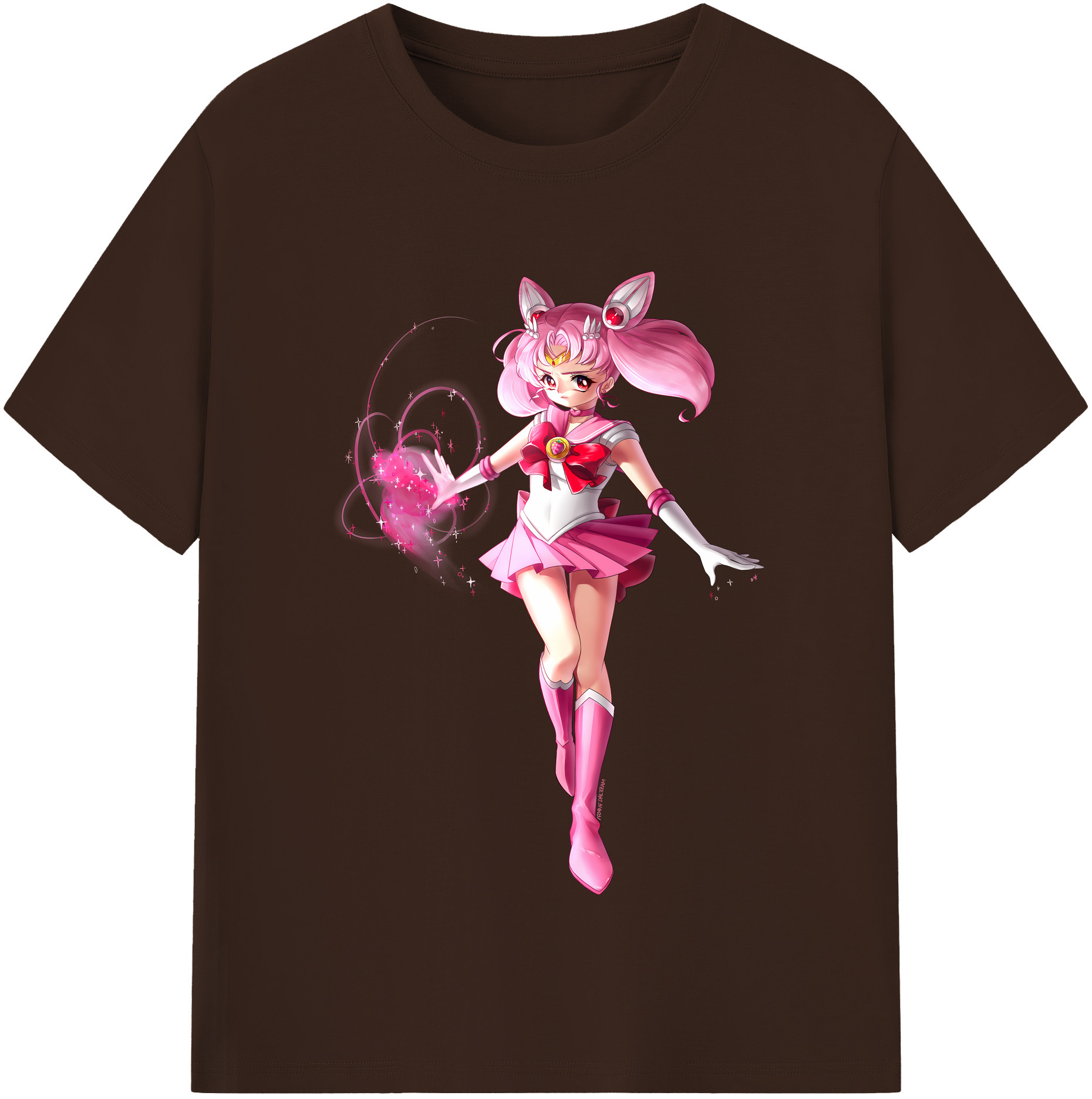 （画像用） 美少女戦士セーラームーン ちびうさ Sailor Moon Chibiusa Tsukino Usagi Small Lady Serenity 綿100％半袖Tシャツ（フロントプリント）