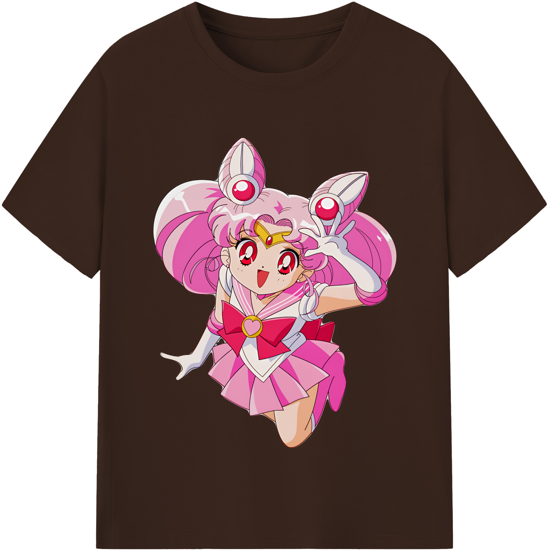 （画像用） 美少女戦士セーラームーン ちびうさ Sailor Moon Chibiusa Tsukino Usagi Small Lady Serenity 綿100％半袖Tシャツ（フロントプリント）