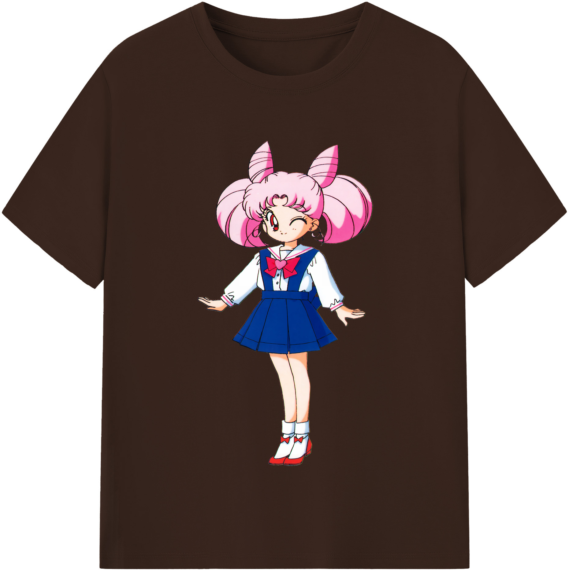 （画像用） 美少女戦士セーラームーン ちびうさ Sailor Moon Chibiusa Tsukino Usagi Small Lady Serenity 綿100％半袖Tシャツ（フロントプリント）
