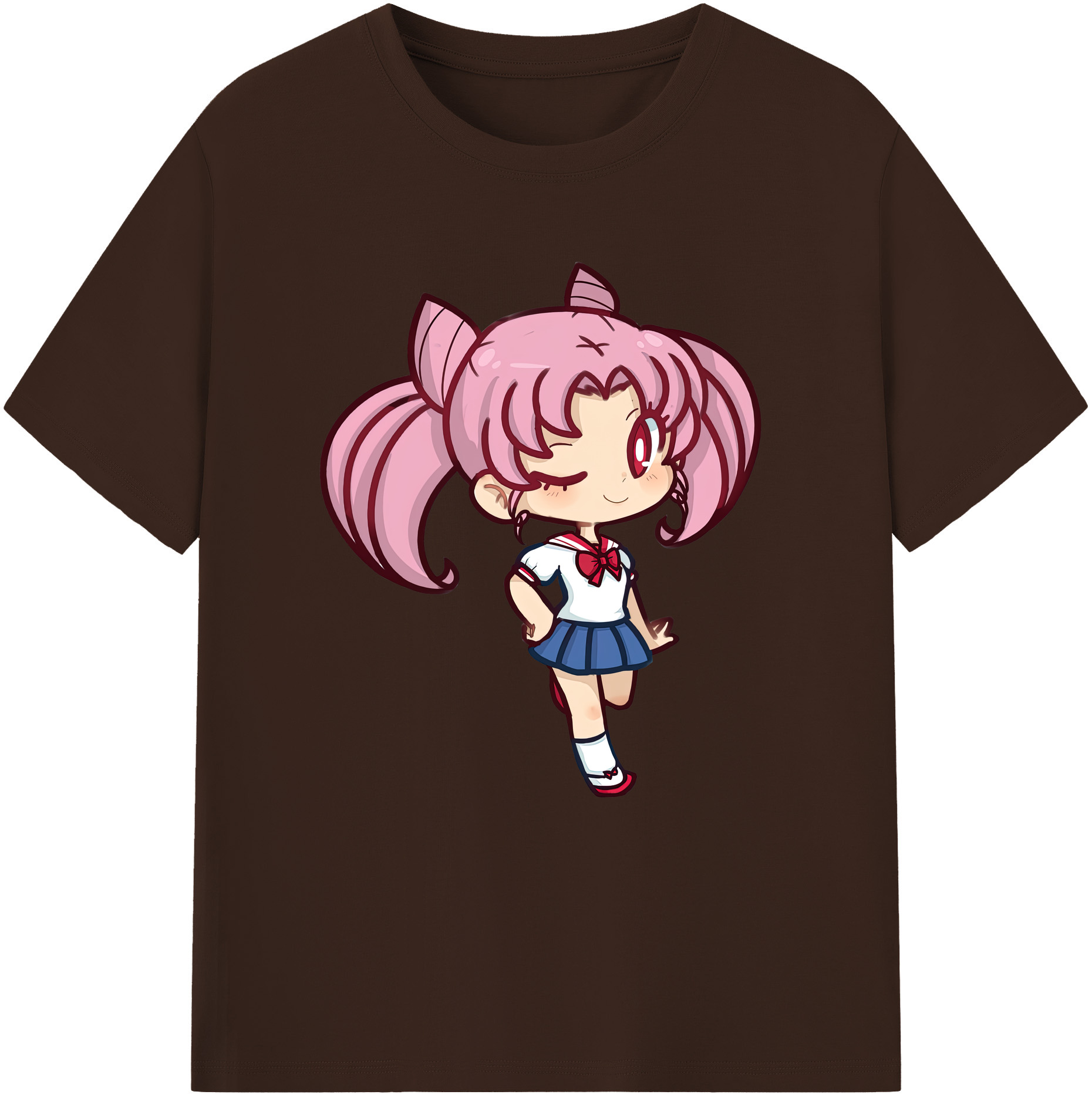 （画像用） 美少女戦士セーラームーン ちびうさ Sailor Moon Chibiusa Tsukino Usagi Small Lady Serenity 綿100％半袖Tシャツ（フロントプリント）