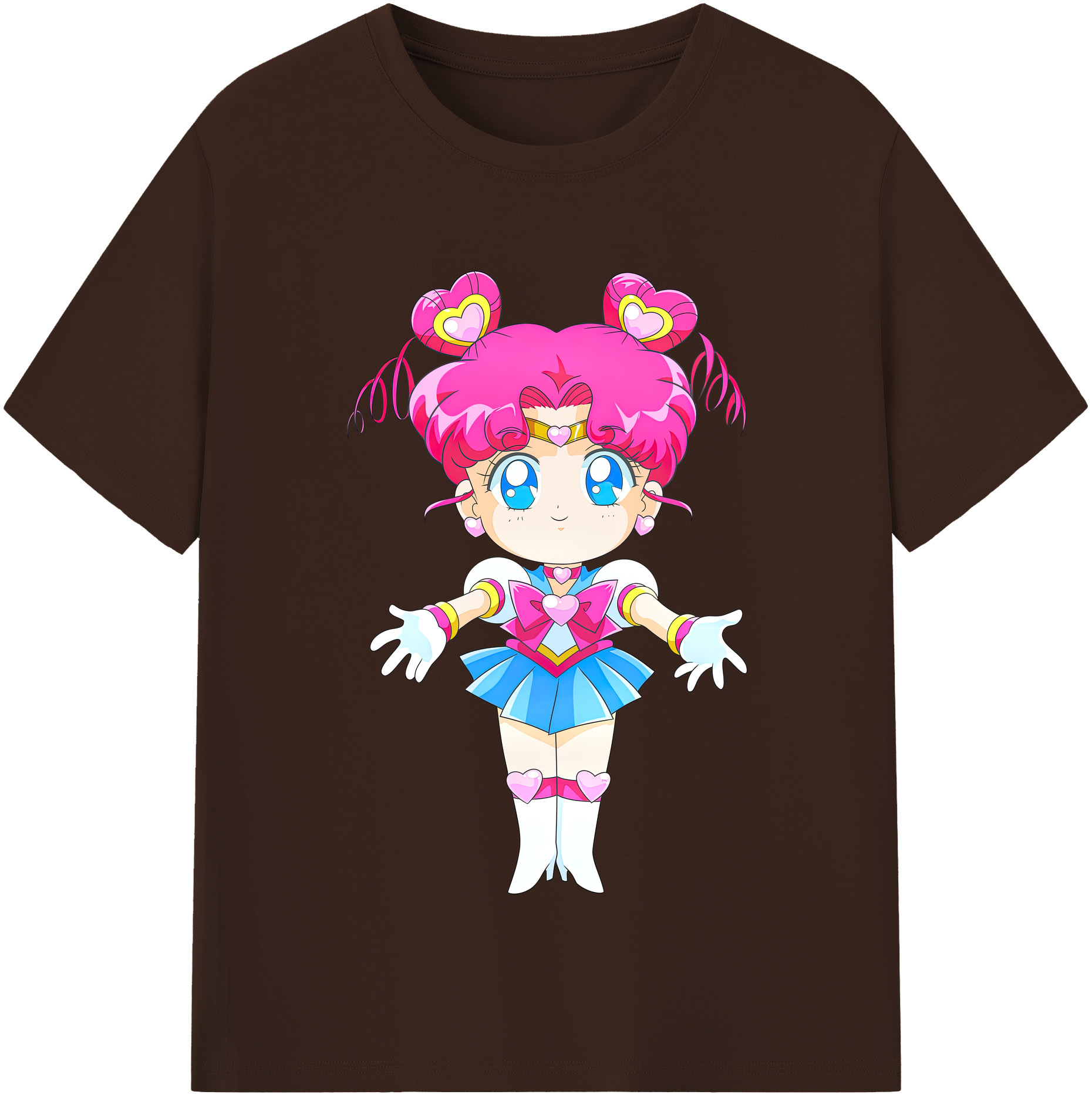 （画像用） 美少女戦士セーラームーン ちびうさ Sailor Moon Chibiusa Tsukino Usagi Small Lady Serenity 綿100％半袖Tシャツ（フロントプリント）