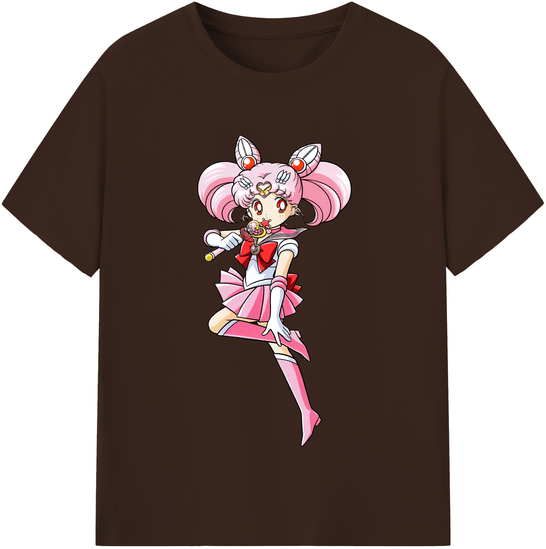 （画像用） 美少女戦士セーラームーン ちびうさ Sailor Moon Chibiusa Tsukino Usagi Small Lady Serenity 綿100％半袖Tシャツ（フロントプリント）