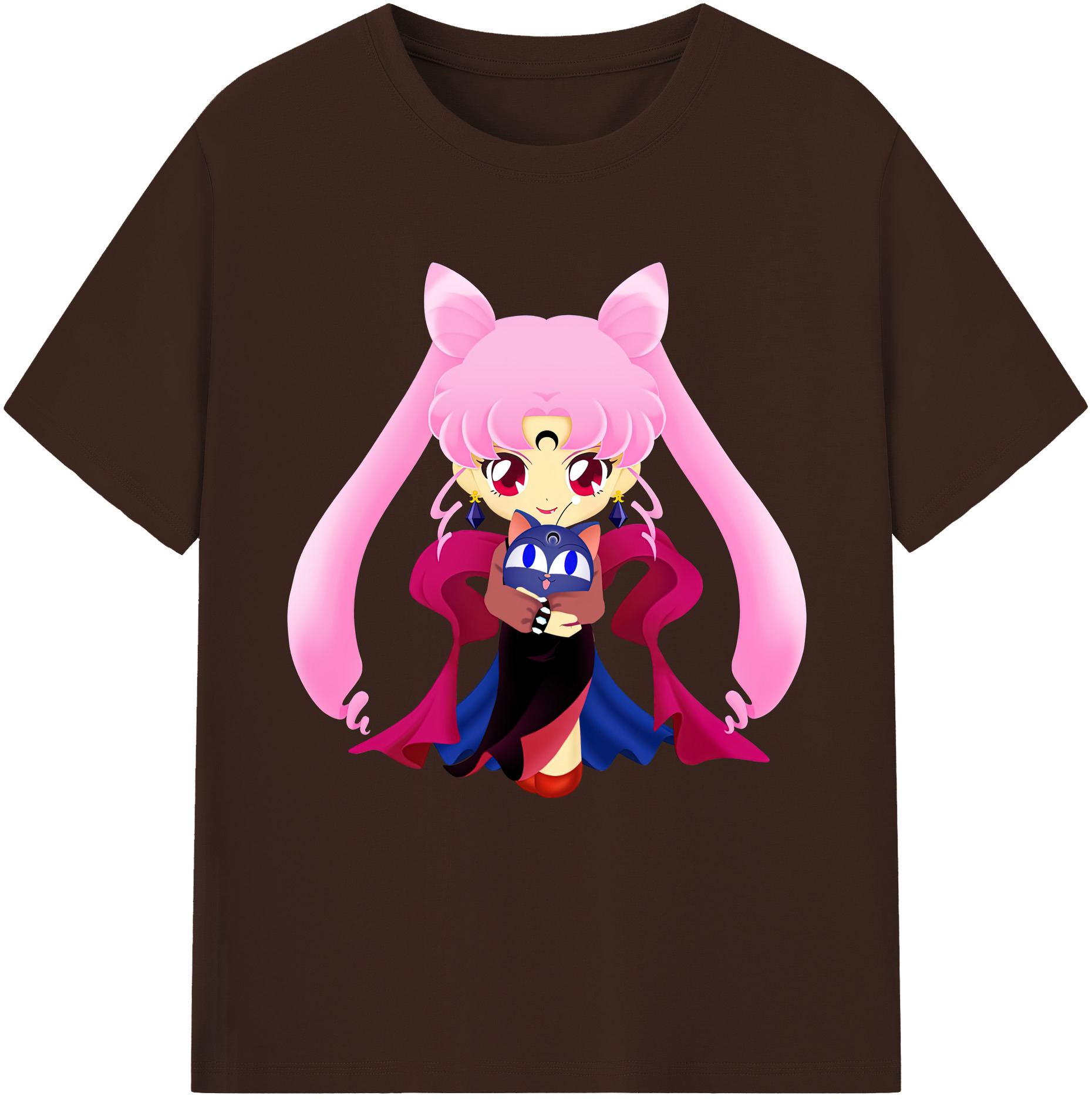 （画像用） 美少女戦士セーラームーン ちびうさ Sailor Moon Chibiusa Tsukino Usagi Small Lady Serenity 綿100％半袖Tシャツ（フロントプリント）
