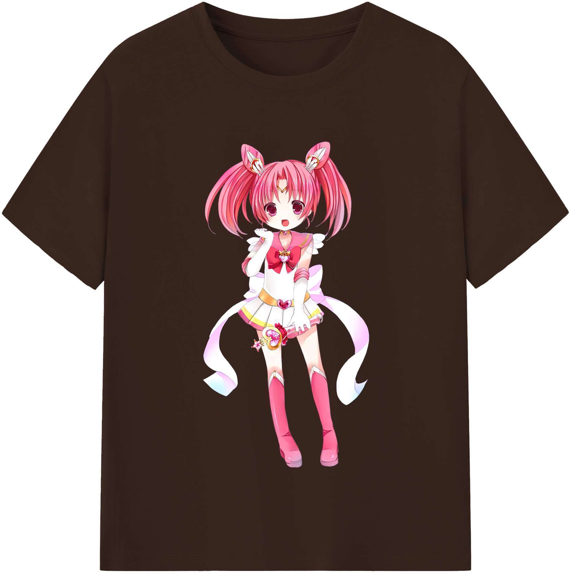 （画像用） 美少女戦士セーラームーン ちびうさ Sailor Moon Chibiusa Tsukino Usagi Small Lady Serenity 綿100％半袖Tシャツ（フロントプリント）