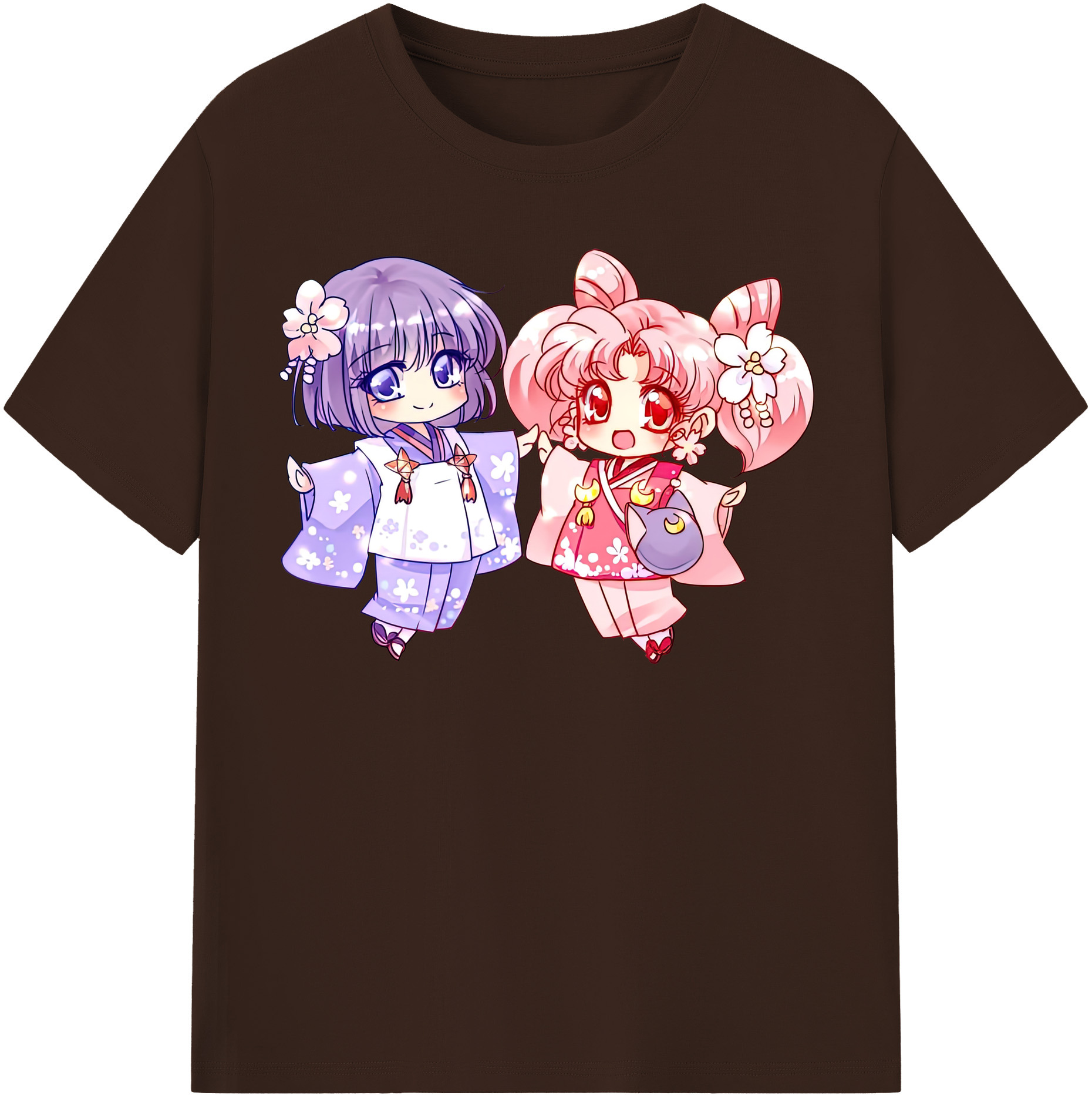 （画像用） 美少女戦士セーラームーン ちびうさ Sailor Moon Chibiusa Tsukino Usagi Small Lady Serenity 綿100％半袖Tシャツ（フロントプリント）