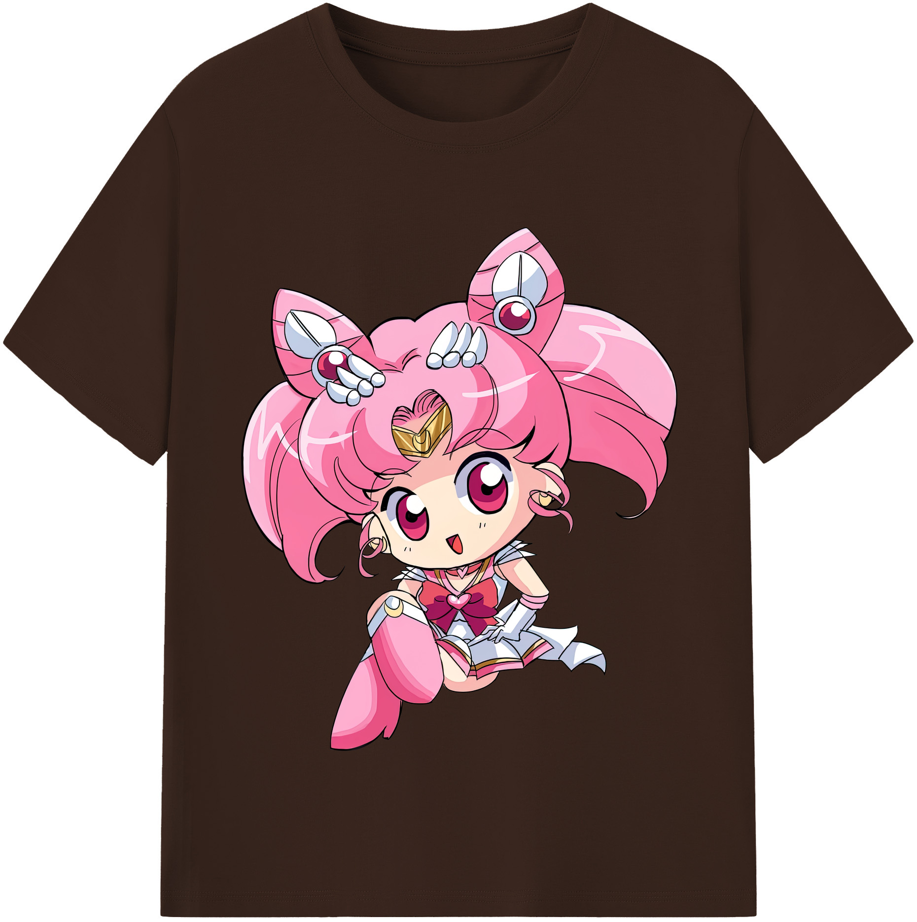 （画像用） 美少女戦士セーラームーン ちびうさ Sailor Moon Chibiusa Tsukino Usagi Small Lady Serenity 綿100％半袖Tシャツ（フロントプリント）