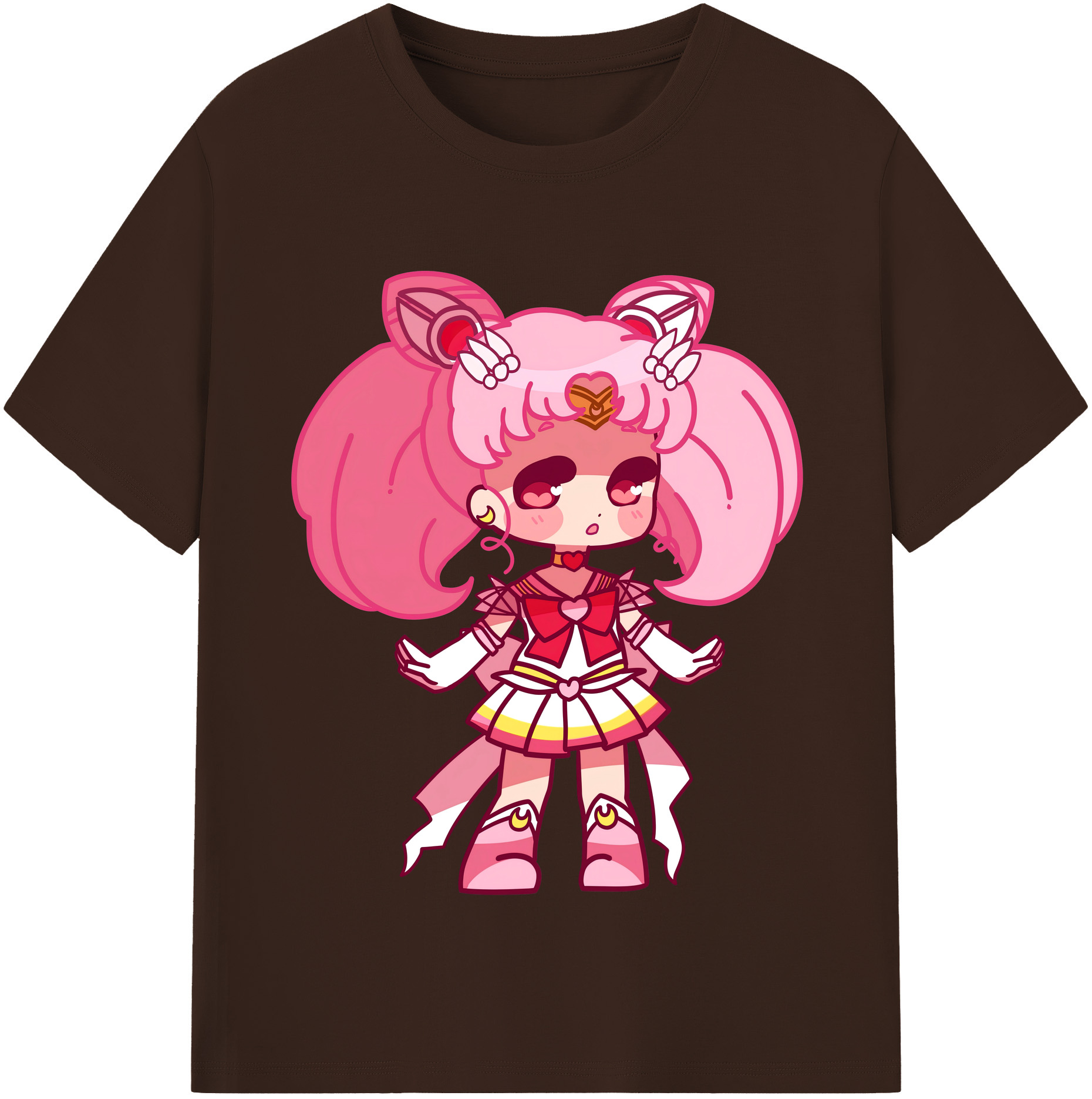 （画像用） 美少女戦士セーラームーン ちびうさ Sailor Moon Chibiusa Tsukino Usagi Small Lady Serenity 綿100％半袖Tシャツ（フロントプリント）