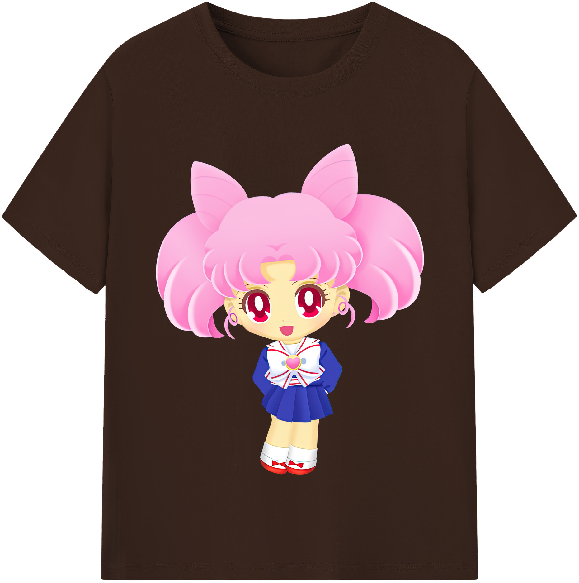 （画像用） 美少女戦士セーラームーン ちびうさ Sailor Moon Chibiusa Tsukino Usagi Small Lady Serenity 綿100％半袖Tシャツ（フロントプリント）