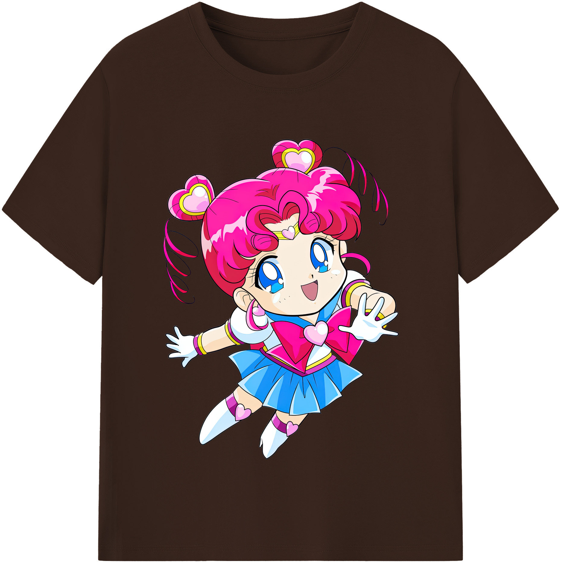 （画像用） 美少女戦士セーラームーン ちびうさ Sailor Moon Chibiusa Tsukino Usagi Small Lady Serenity 綿100％半袖Tシャツ（フロントプリント）
