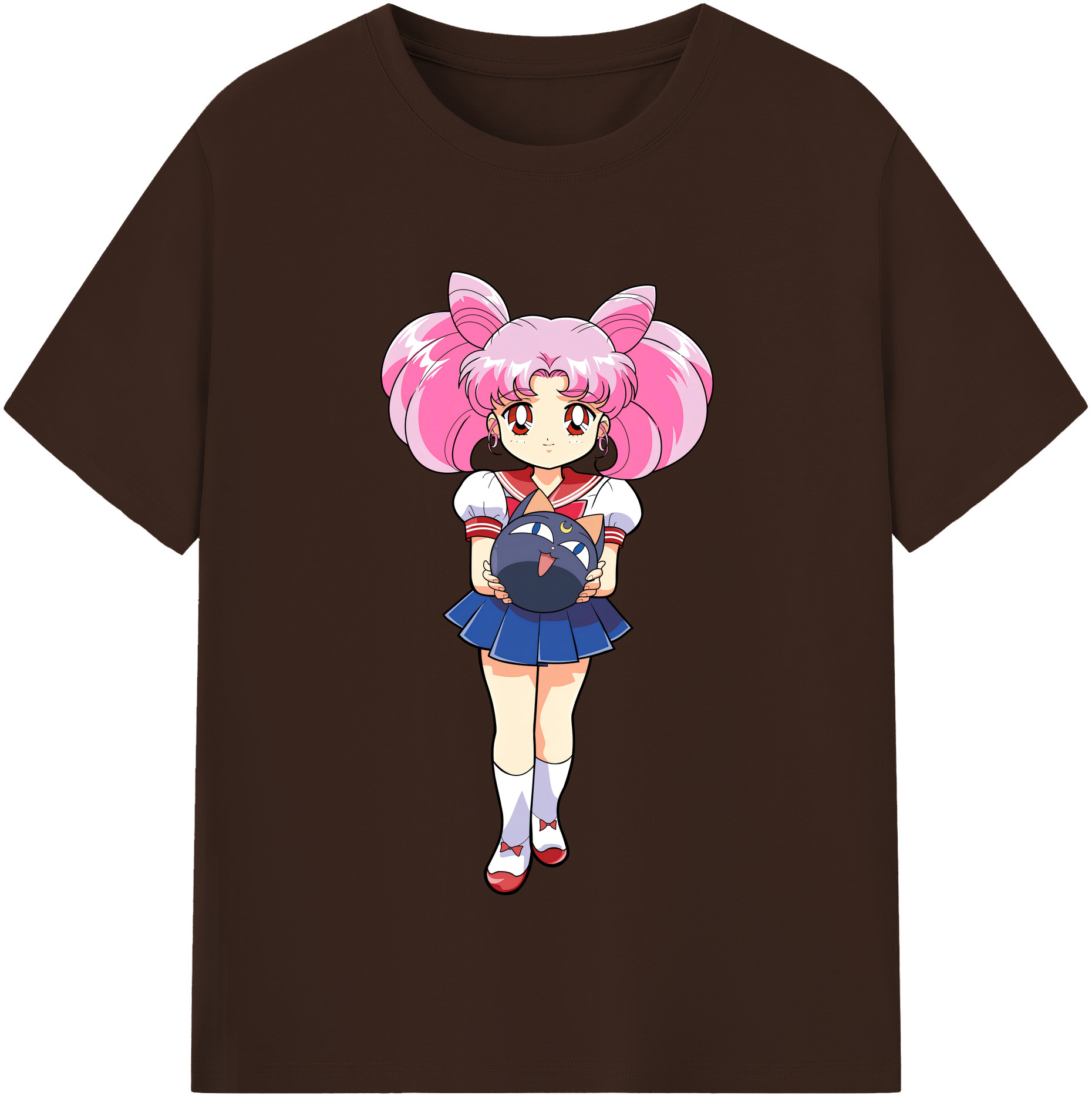 （画像用） 美少女戦士セーラームーン ちびうさ Sailor Moon Chibiusa Tsukino Usagi Small Lady Serenity 綿100％半袖Tシャツ（フロントプリント）