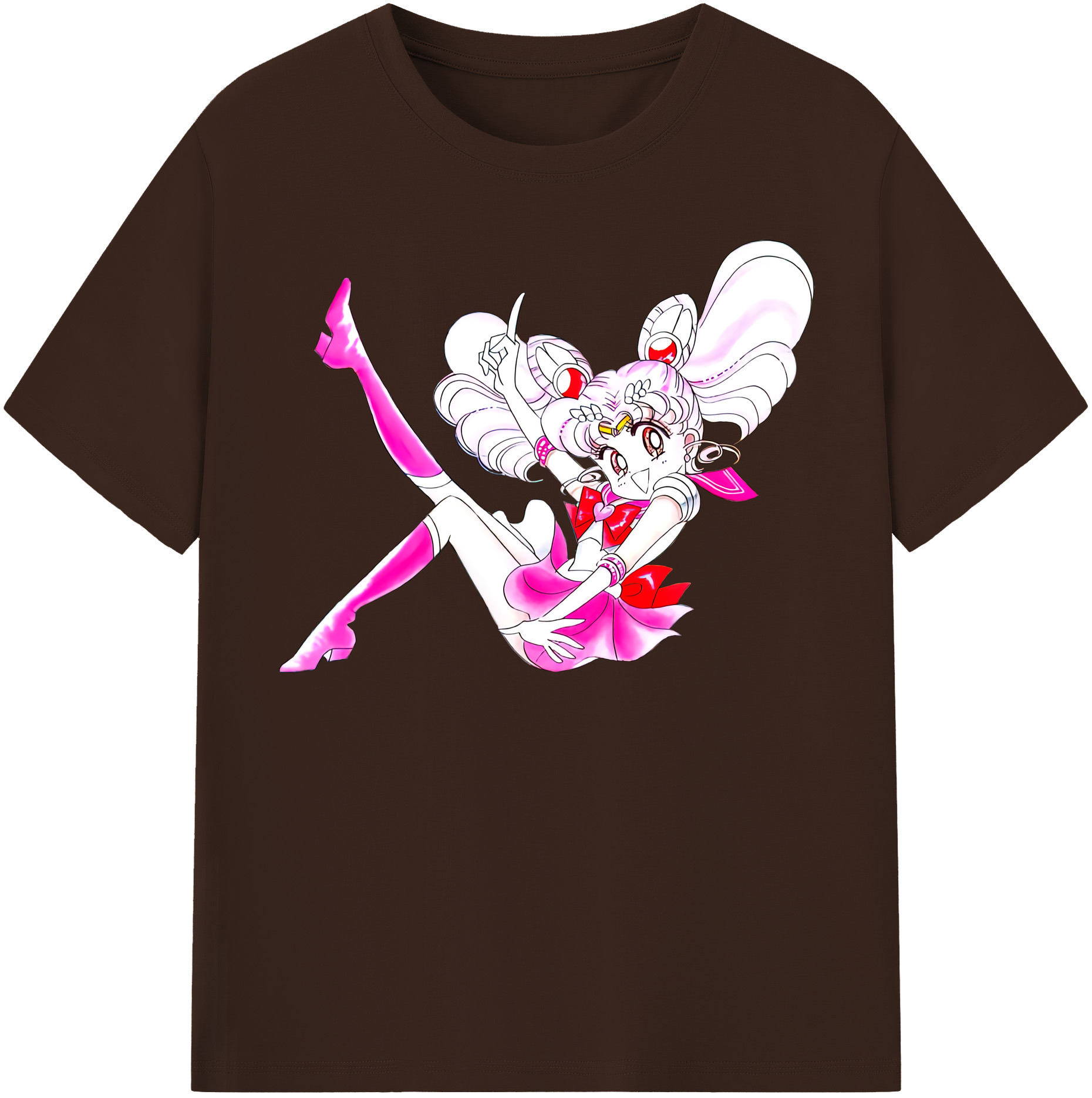 （画像用） 美少女戦士セーラームーン ちびうさ Sailor Moon Chibiusa Tsukino Usagi Small Lady Serenity 綿100％半袖Tシャツ（フロントプリント）