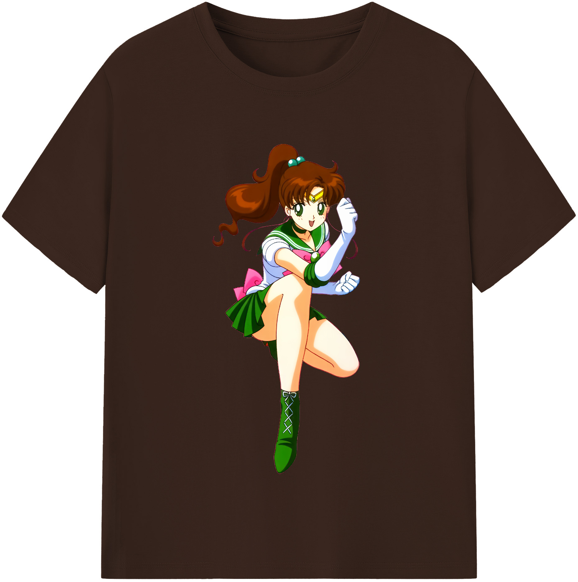 （画像用） 美少女戦士セーラームーン 木野 まこと きの まこと Sailor Moon Kino Makoto （セーラージュピター；Sailor Jupiter） 綿100％半袖Tシャツ（フロントプリント）