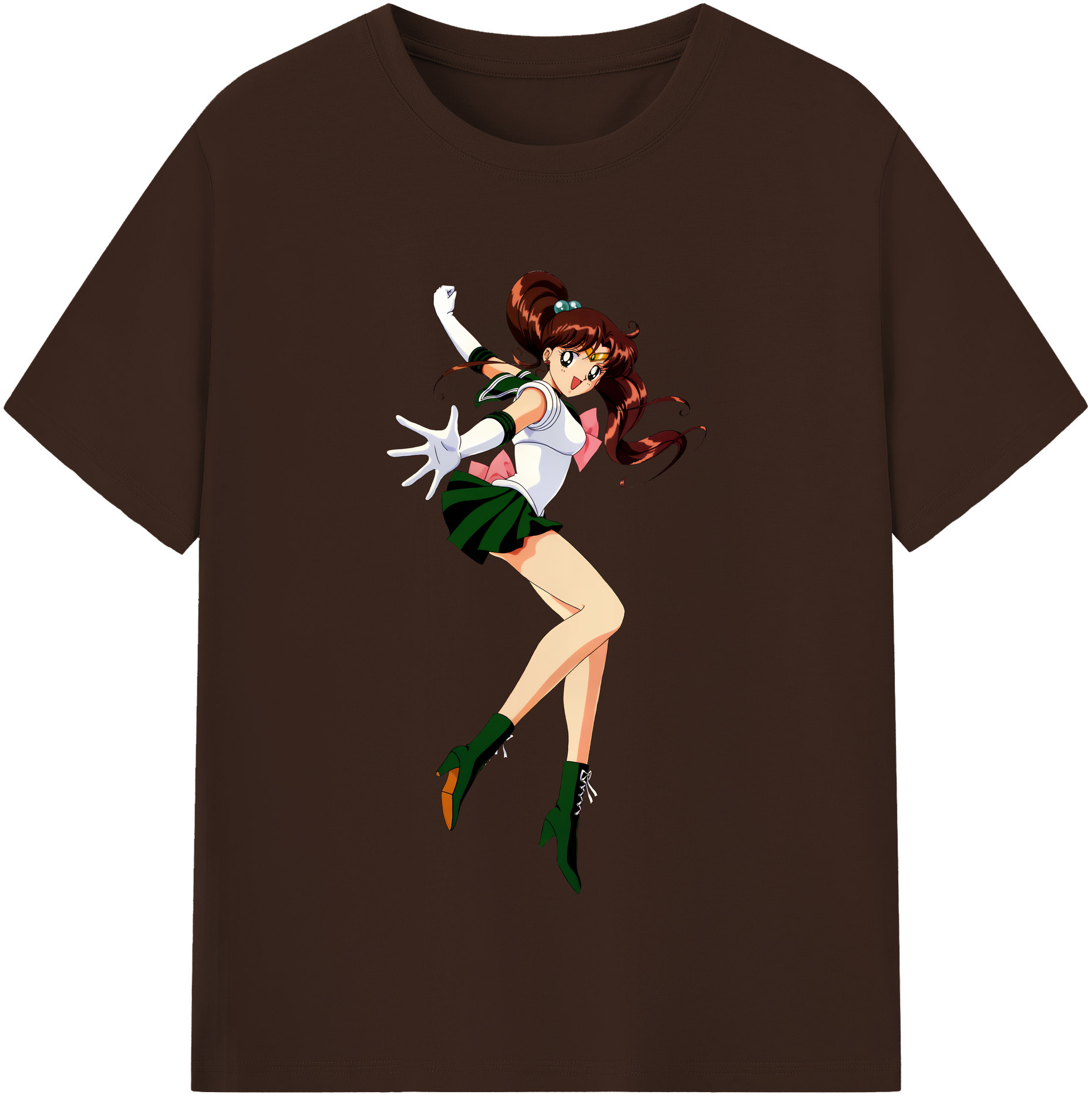 （画像用） 美少女戦士セーラームーン 木野 まこと きの まこと Sailor Moon Kino Makoto （セーラージュピター；Sailor Jupiter） 綿100％半袖Tシャツ（フロントプリント）