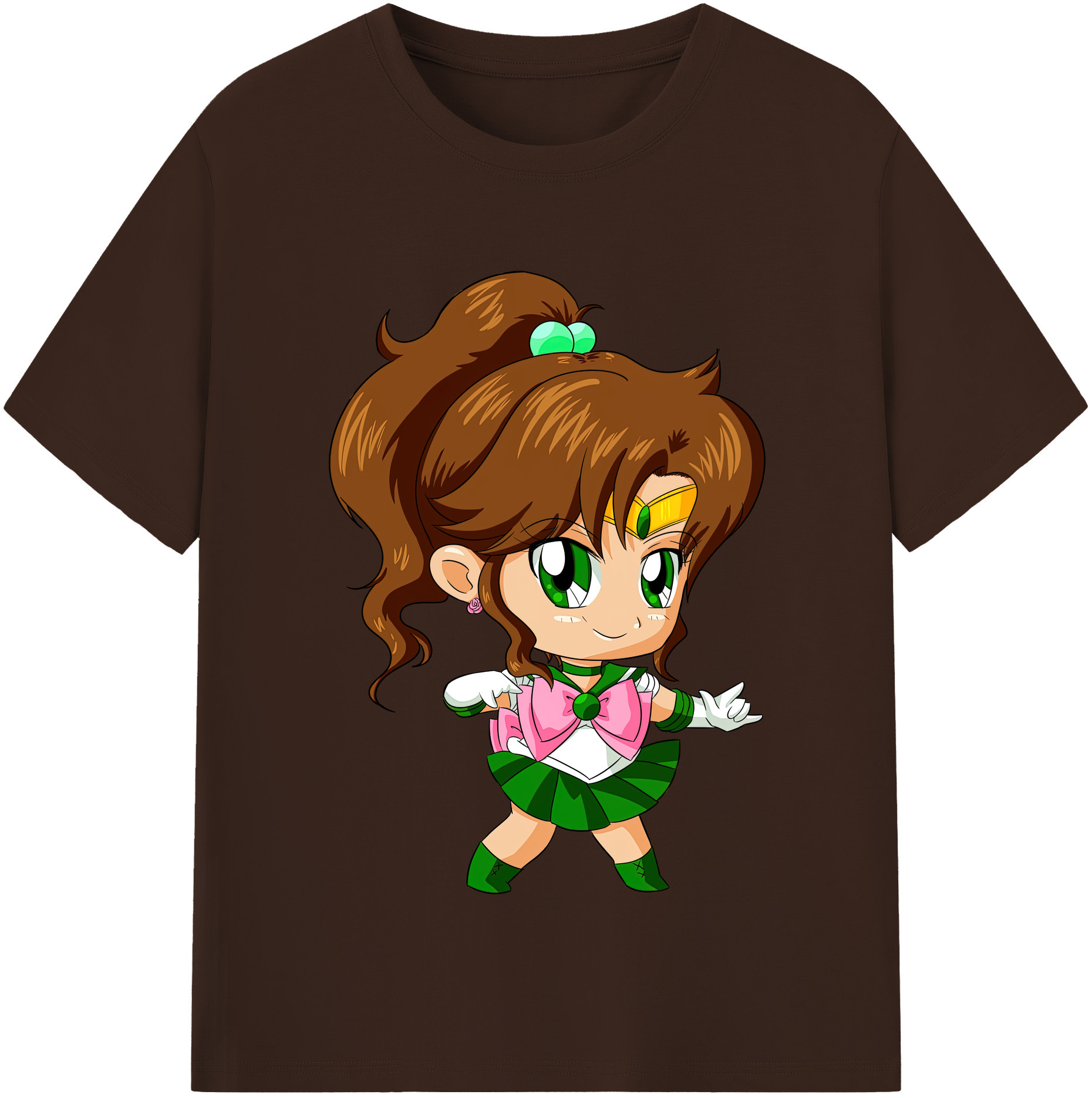（画像用） 美少女戦士セーラームーン 木野 まこと きの まこと Sailor Moon Kino Makoto （セーラージュピター；Sailor Jupiter） 綿100％半袖Tシャツ（フロントプリント）
