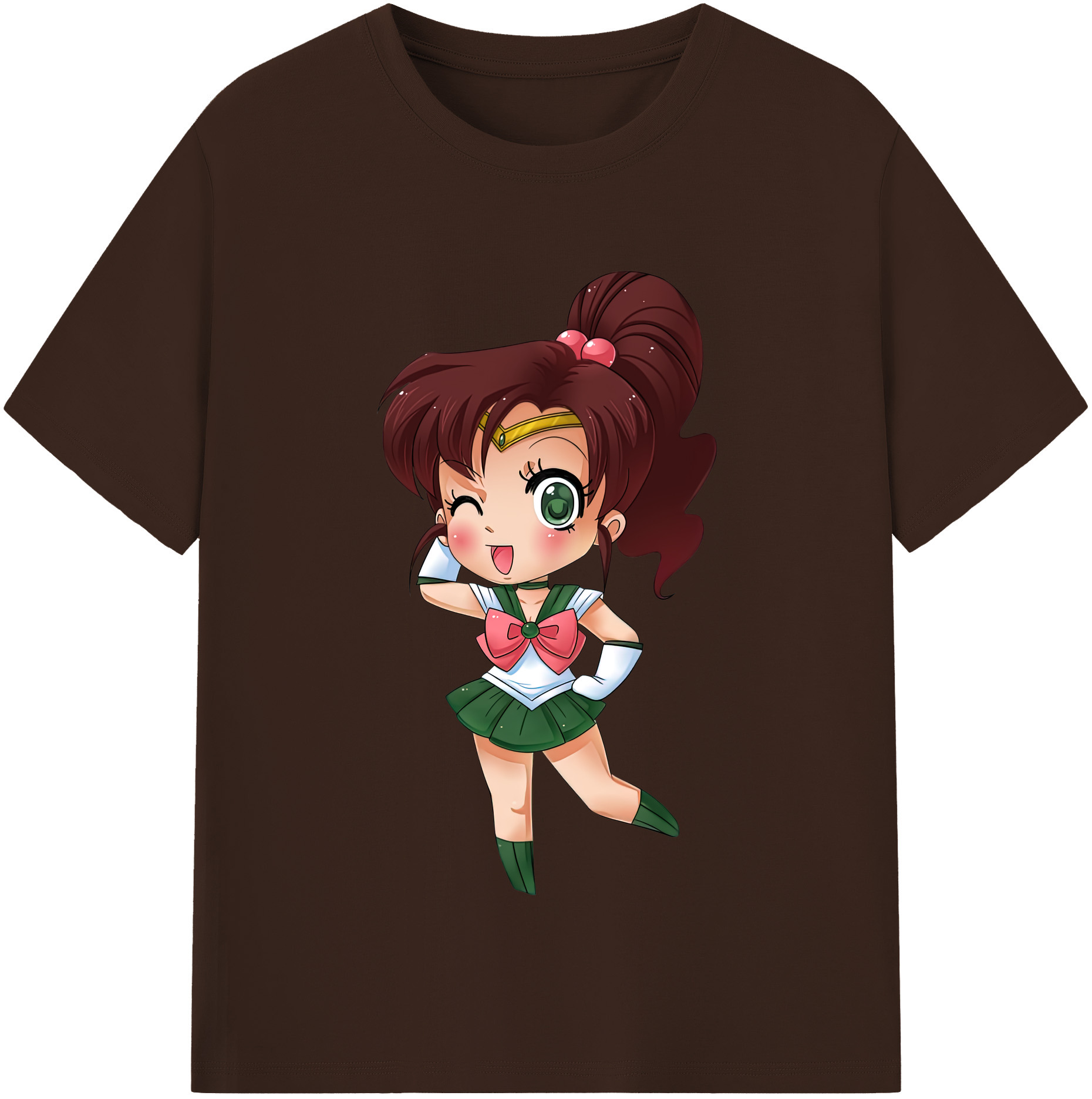 （画像用） 美少女戦士セーラームーン 木野 まこと きの まこと Sailor Moon Kino Makoto （セーラージュピター；Sailor Jupiter） 綿100％半袖Tシャツ（フロントプリント）