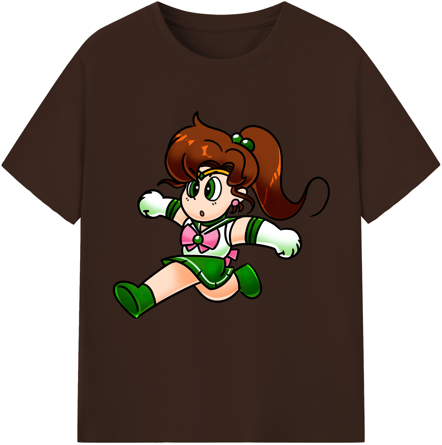（画像用） 美少女戦士セーラームーン 木野 まこと きの まこと Sailor Moon Kino Makoto （セーラージュピター；Sailor Jupiter） 綿100％半袖Tシャツ（フロントプリント）