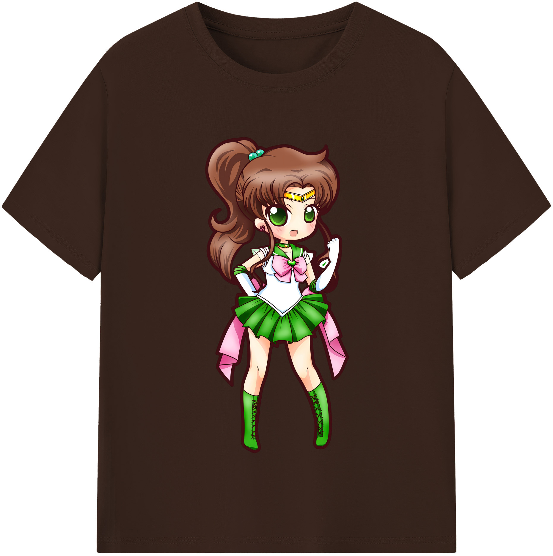 （画像用） 美少女戦士セーラームーン 木野 まこと きの まこと Sailor Moon Kino Makoto （セーラージュピター；Sailor Jupiter） 綿100％半袖Tシャツ（フロントプリント）