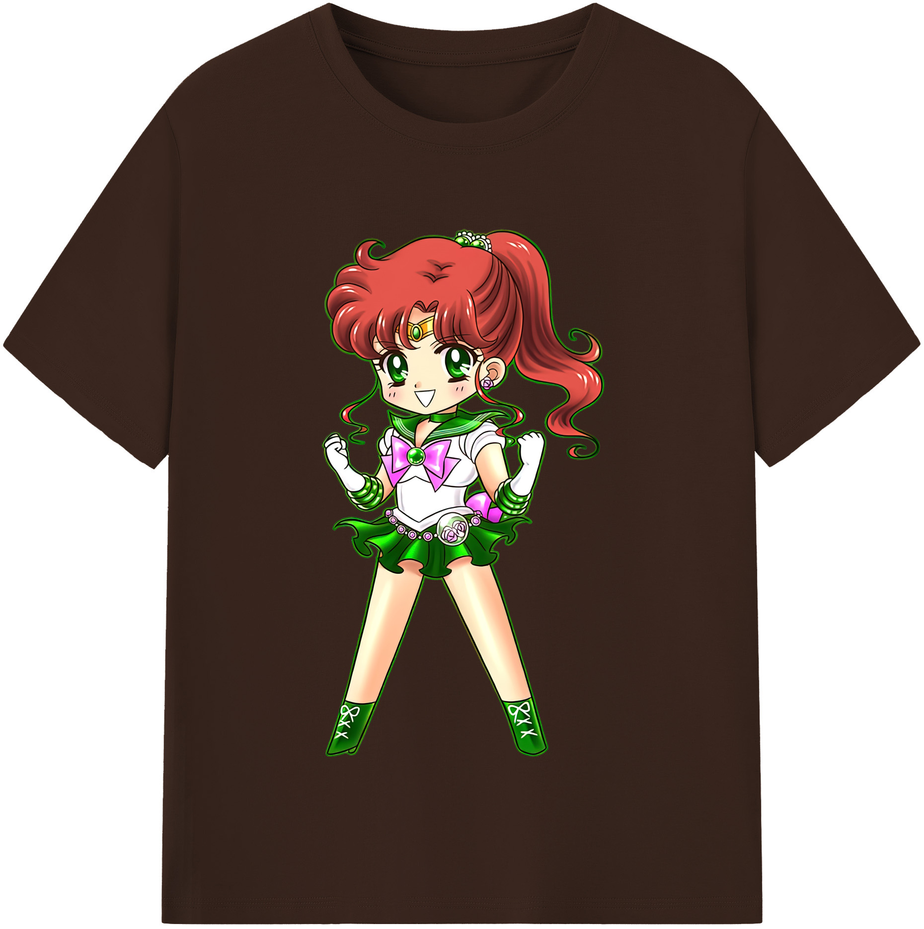 （画像用） 美少女戦士セーラームーン 木野 まこと きの まこと Sailor Moon Kino Makoto （セーラージュピター；Sailor Jupiter） 綿100％半袖Tシャツ（フロントプリント）