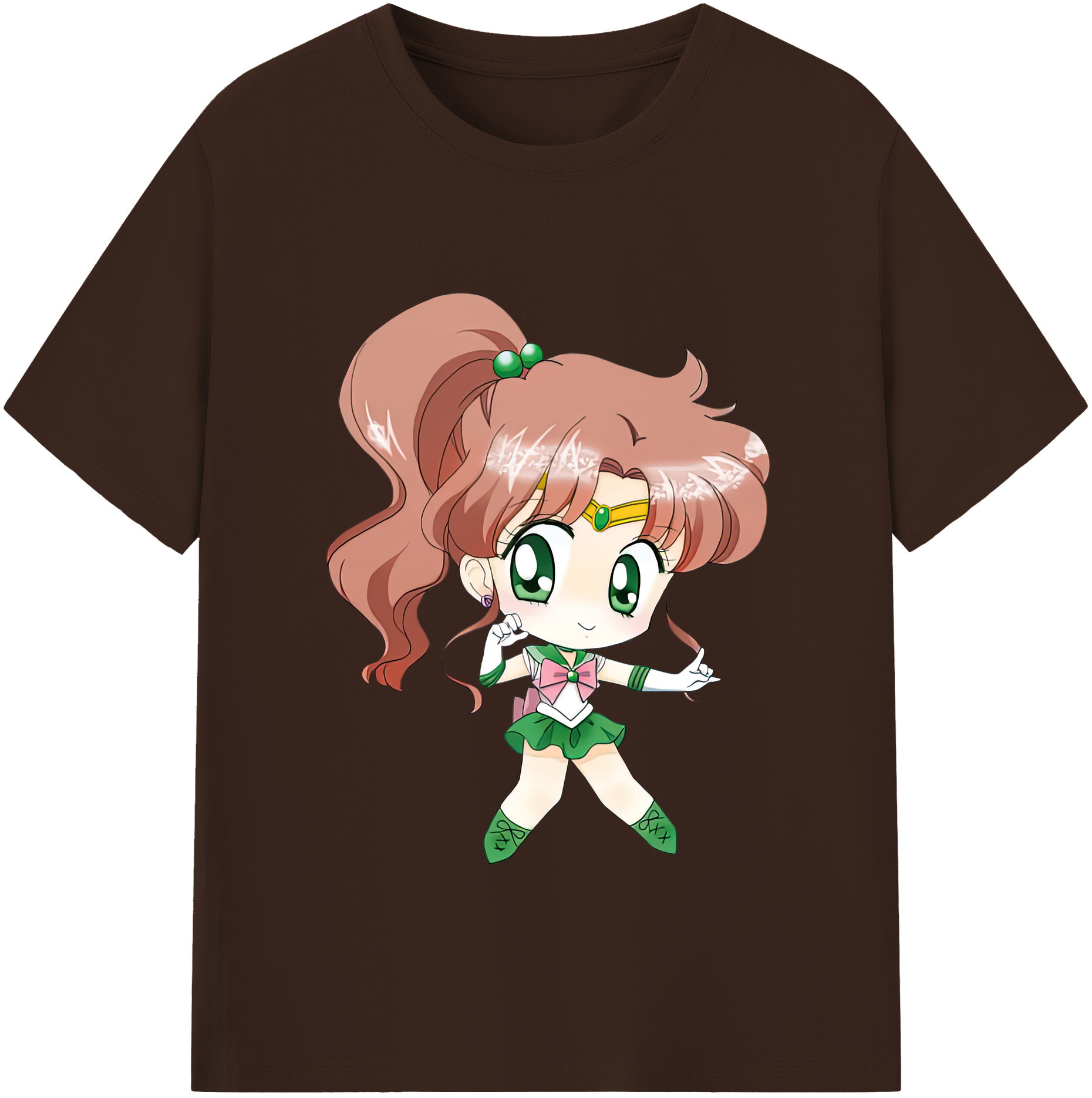 （画像用） 美少女戦士セーラームーン 木野 まこと きの まこと Sailor Moon Kino Makoto （セーラージュピター；Sailor Jupiter） 綿100％半袖Tシャツ（フロントプリント）