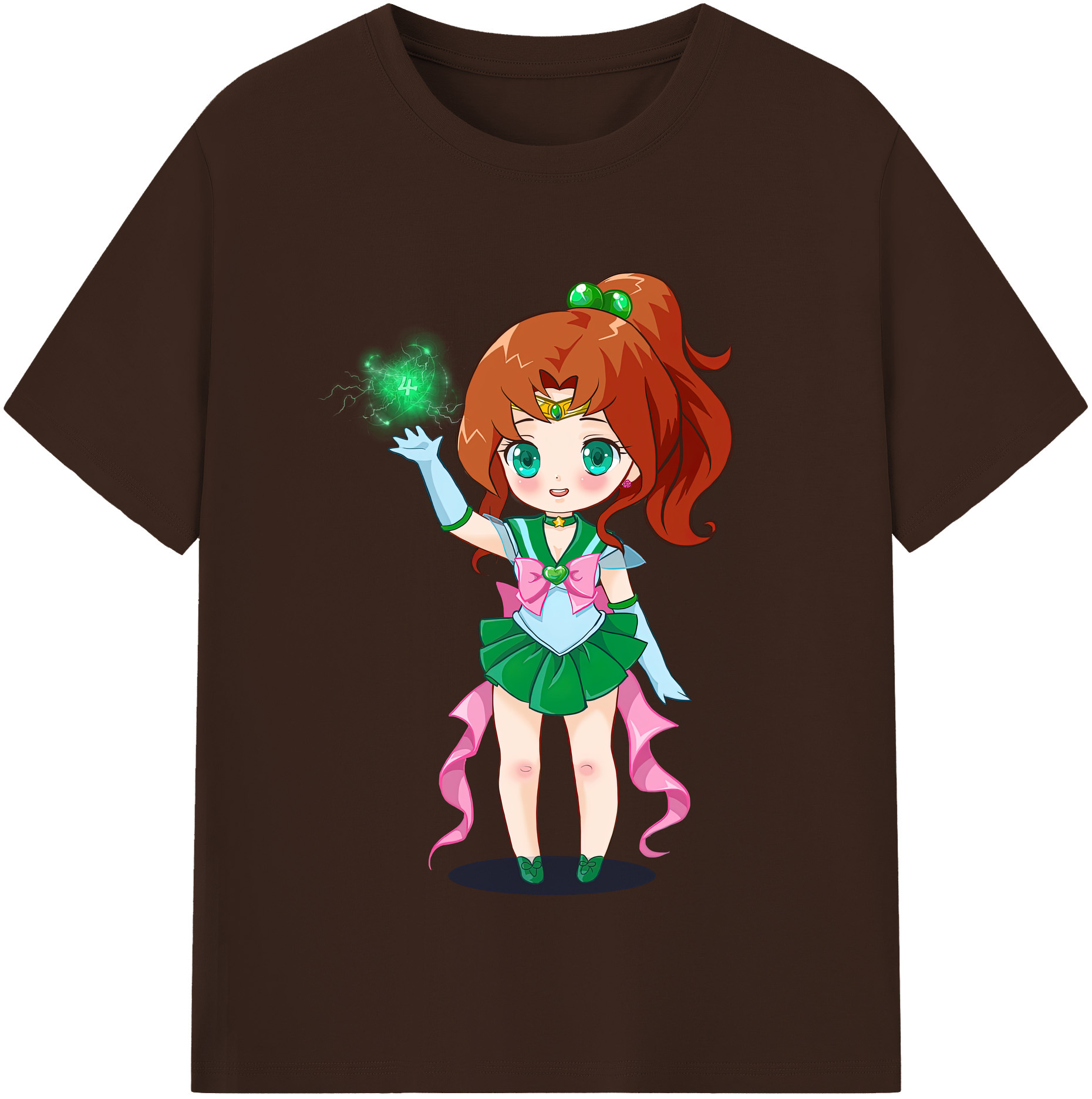 （画像用） 美少女戦士セーラームーン 木野 まこと きの まこと Sailor Moon Kino Makoto （セーラージュピター；Sailor Jupiter） 綿100％半袖Tシャツ（フロントプリント）