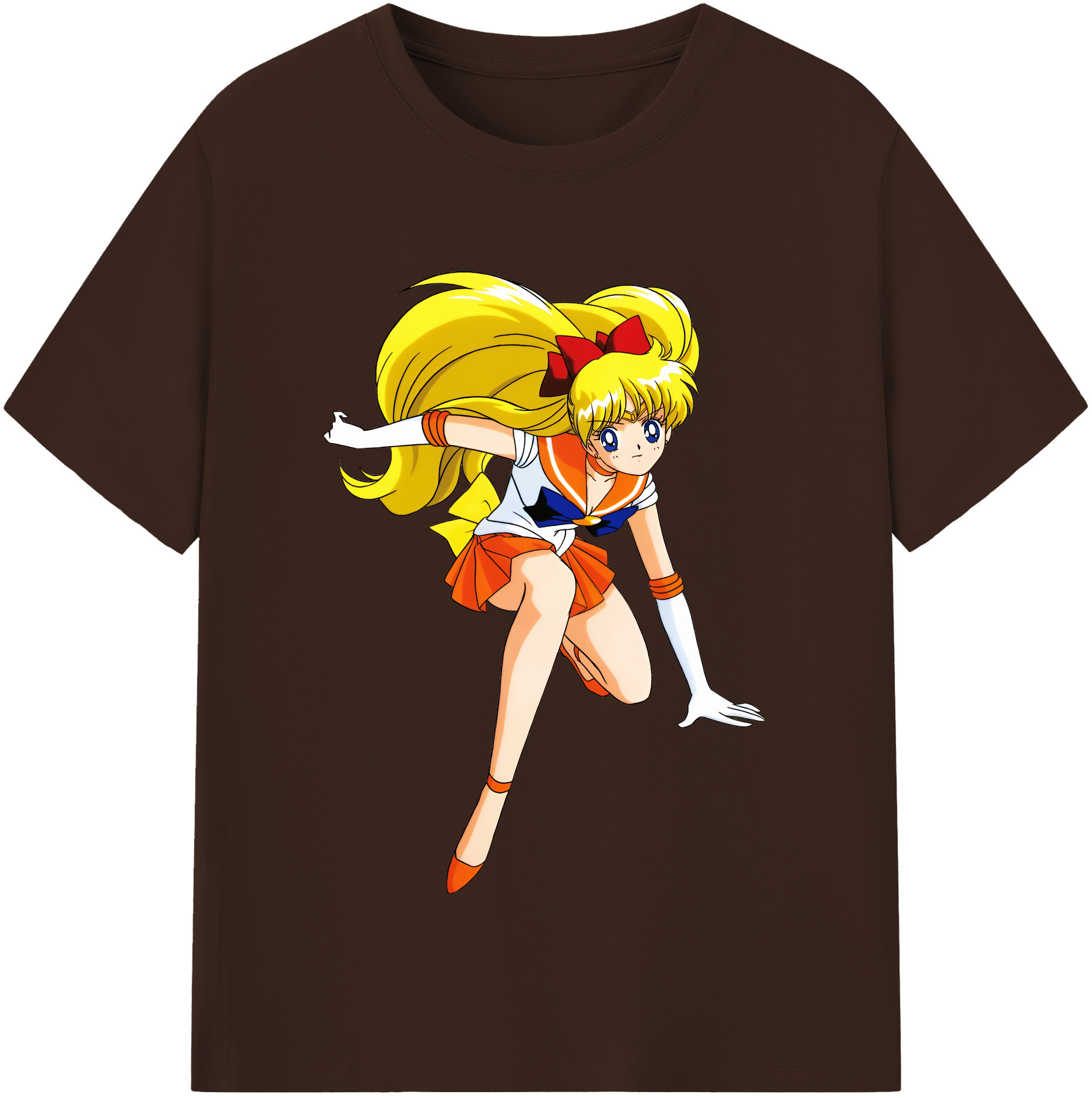 （画像用） 美少女戦士セーラームーン 愛野 美奈子 あいの みなこ Sailor Moon Aino Minako 綿100％半袖Tシャツ（フロントプリント）