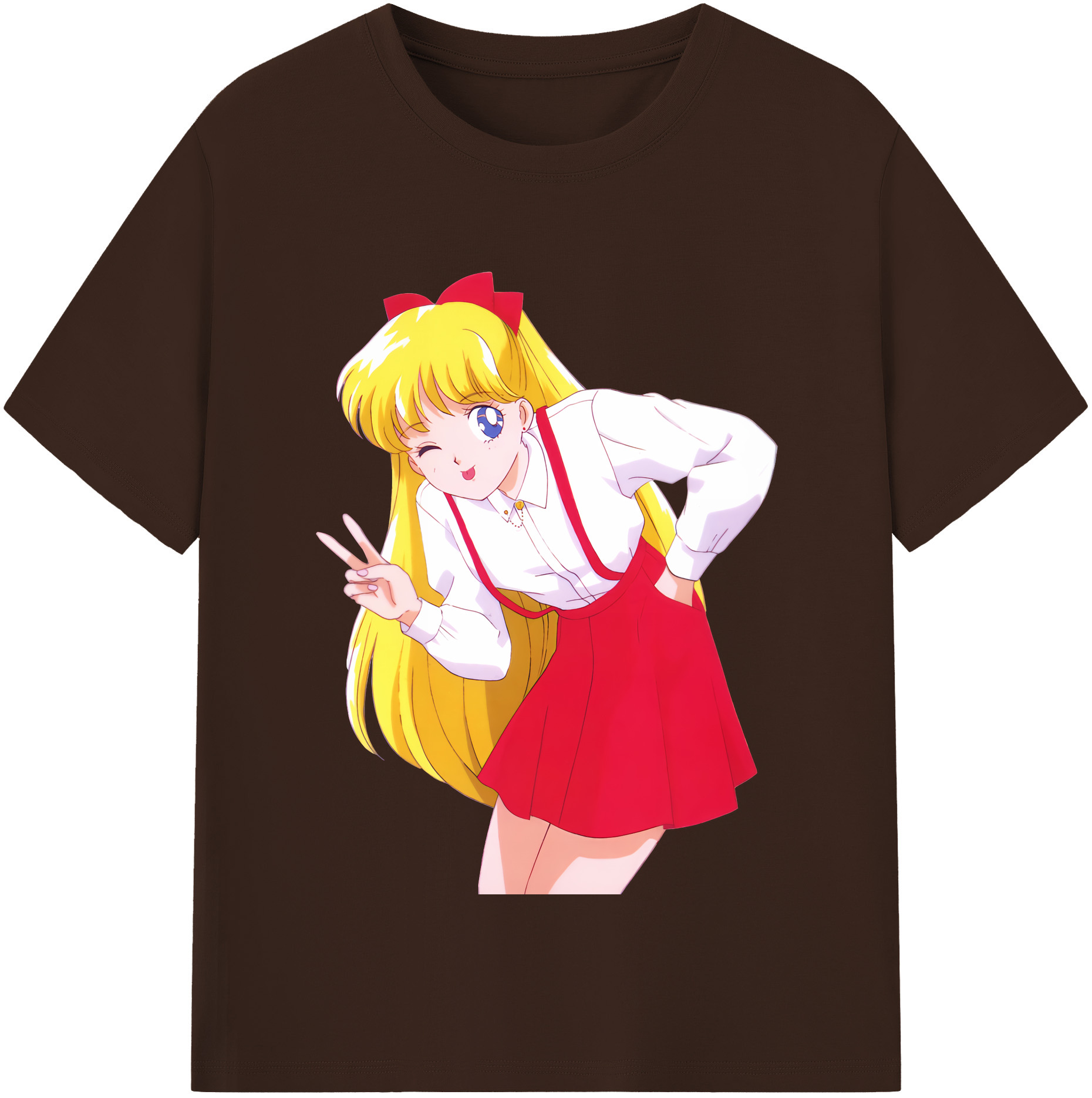 （画像用） 美少女戦士セーラームーン 愛野 美奈子 あいの みなこ Sailor Moon Aino Minako 綿100％半袖Tシャツ（フロントプリント）