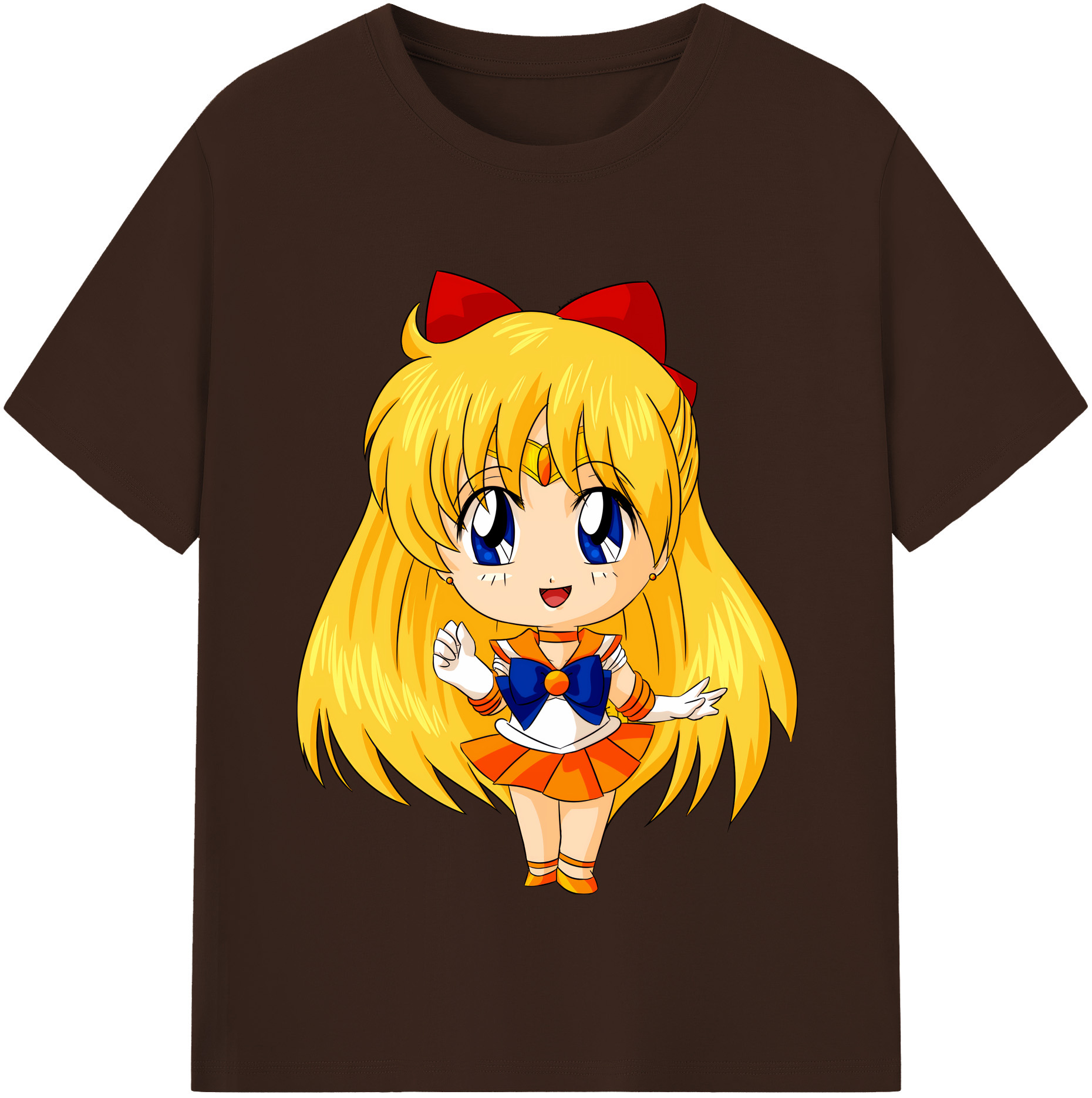（画像用） 美少女戦士セーラームーン 愛野 美奈子 あいの みなこ Sailor Moon Aino Minako 綿100％半袖Tシャツ（フロントプリント）