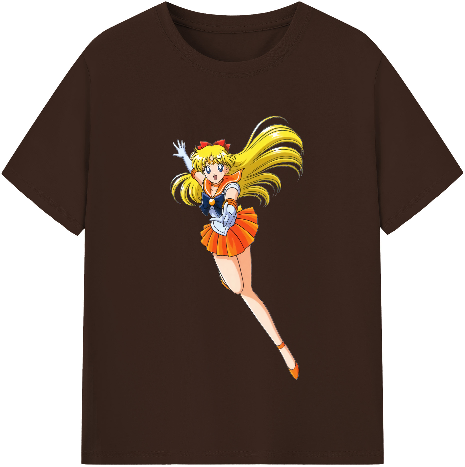 （画像用） 美少女戦士セーラームーン 愛野 美奈子 あいの みなこ Sailor Moon Aino Minako 綿100％半袖Tシャツ（フロントプリント）