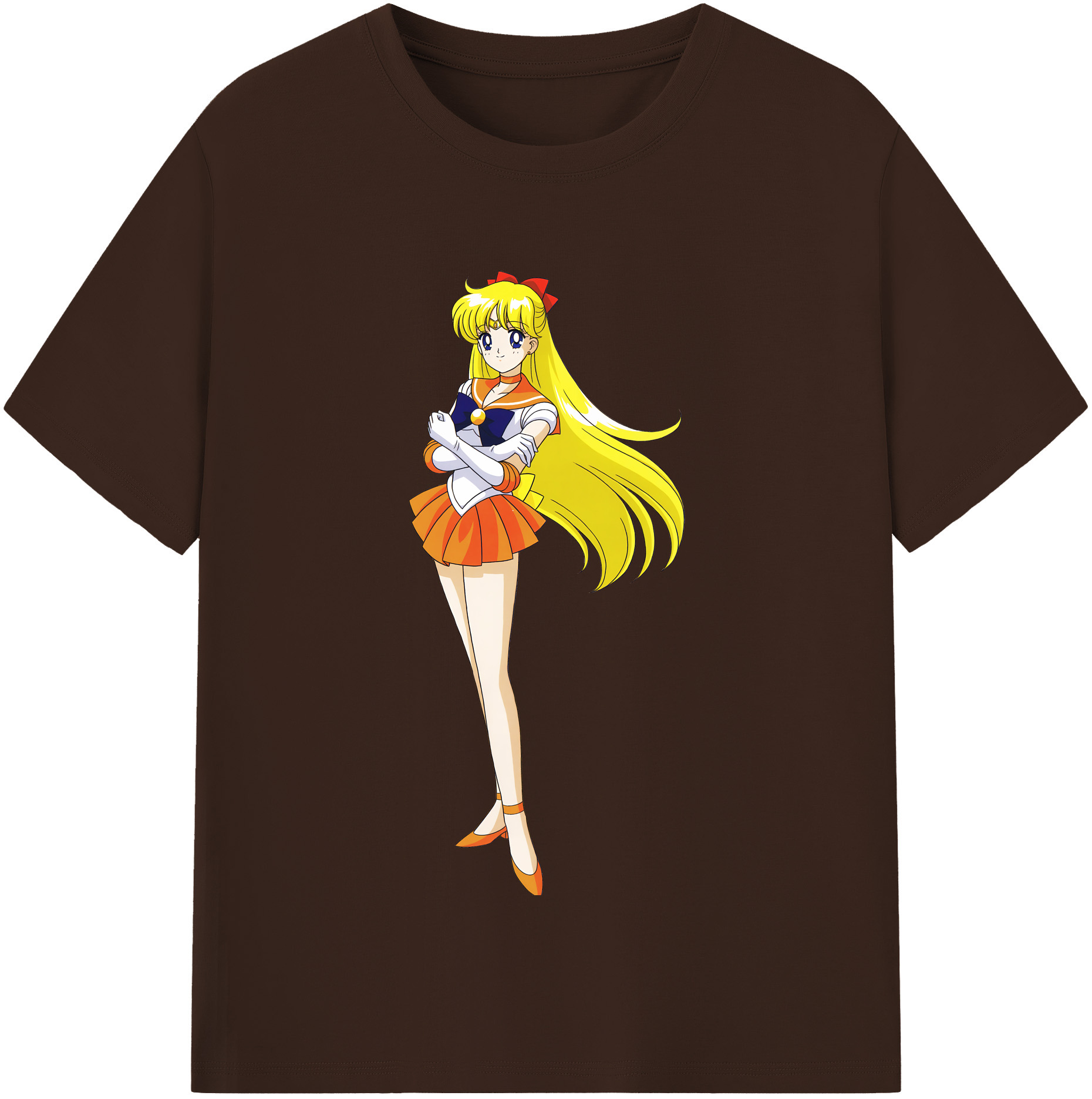 （画像用） 美少女戦士セーラームーン 愛野 美奈子 あいの みなこ Sailor Moon Aino Minako 綿100％半袖Tシャツ（フロントプリント）