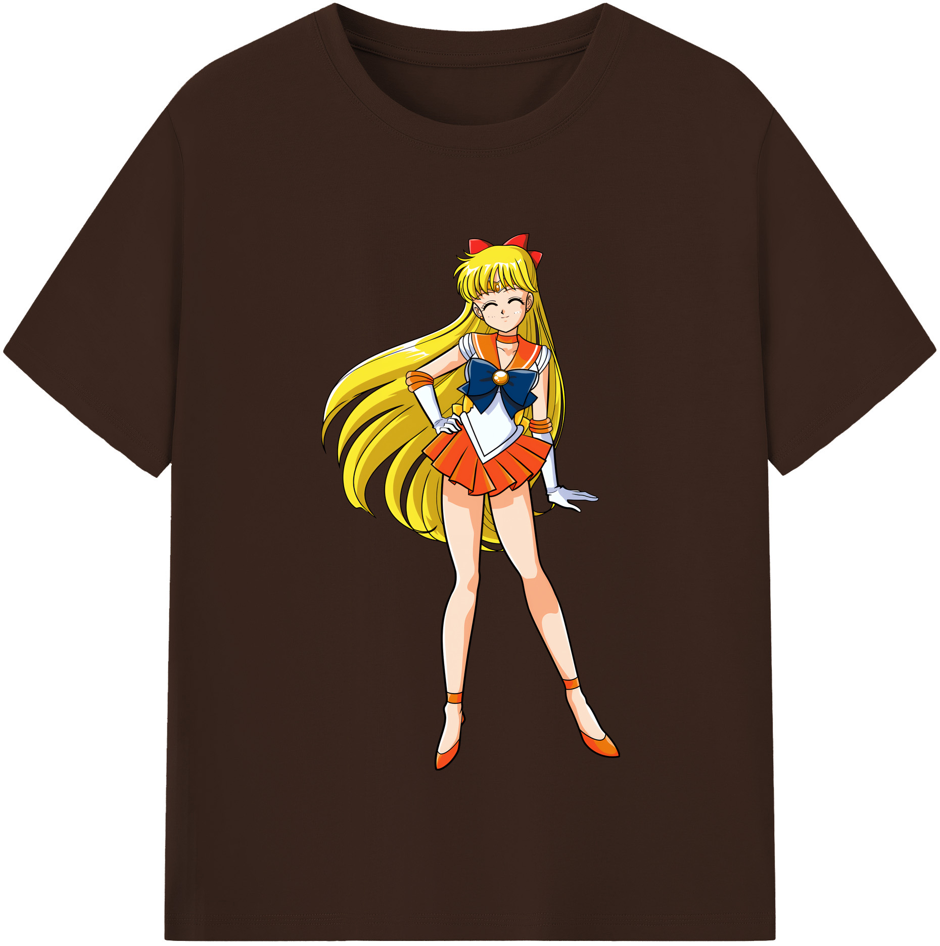 （画像用） 美少女戦士セーラームーン 愛野 美奈子 あいの みなこ Sailor Moon Aino Minako 綿100％半袖Tシャツ（フロントプリント）