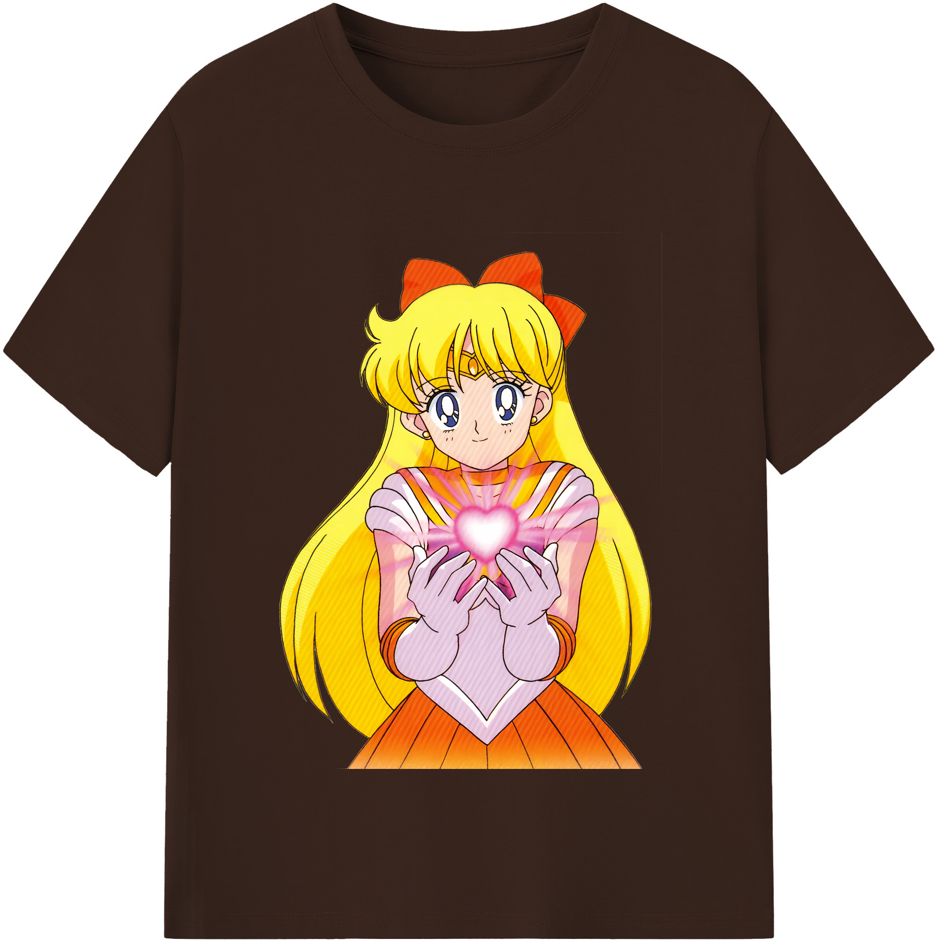 （画像用） 美少女戦士セーラームーン 愛野 美奈子 あいの みなこ Sailor Moon Aino Minako 綿100％半袖Tシャツ（フロントプリント）