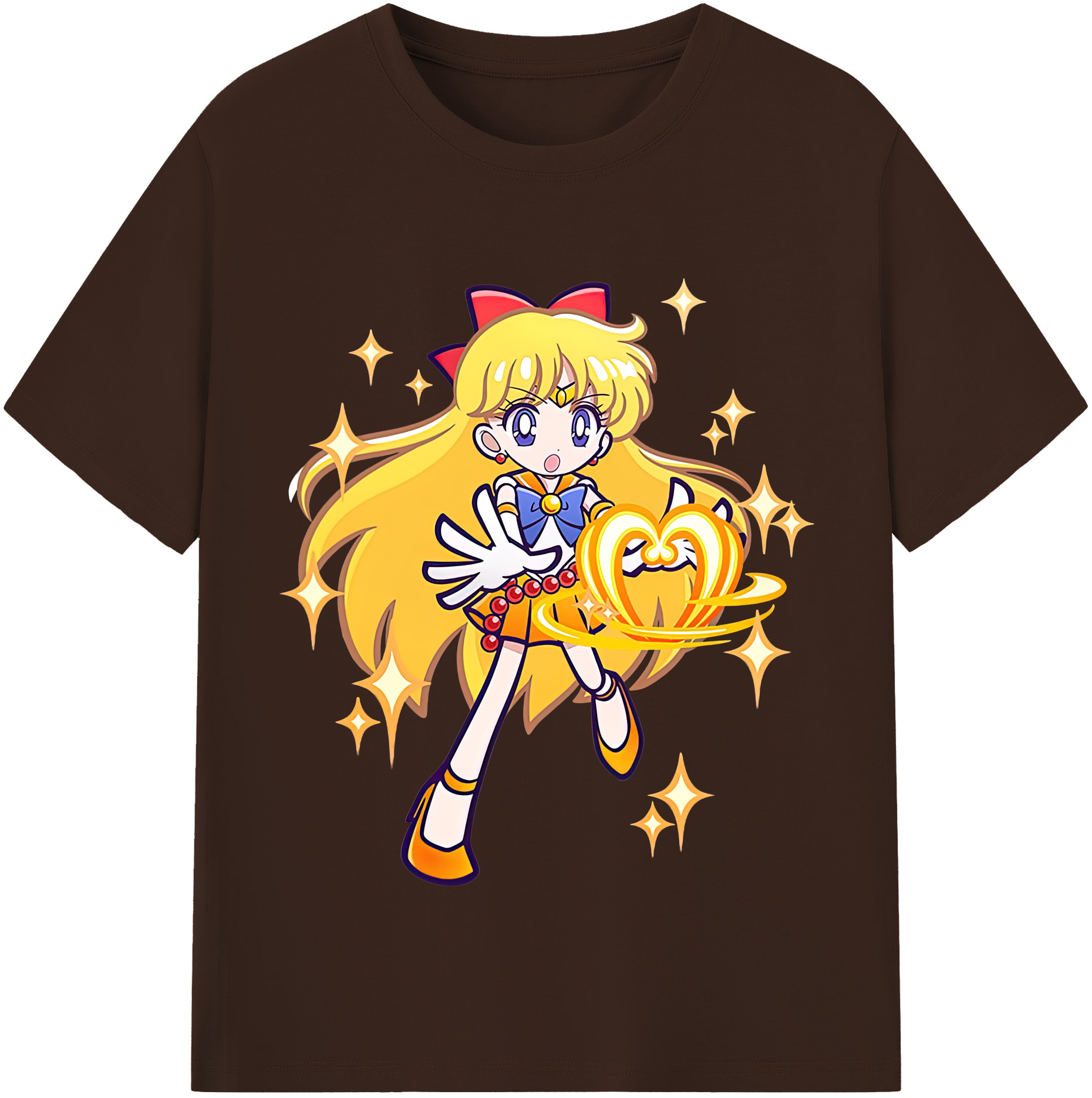 （画像用） 美少女戦士セーラームーン 愛野 美奈子 あいの みなこ Sailor Moon Aino Minako 綿100％半袖Tシャツ（フロントプリント）