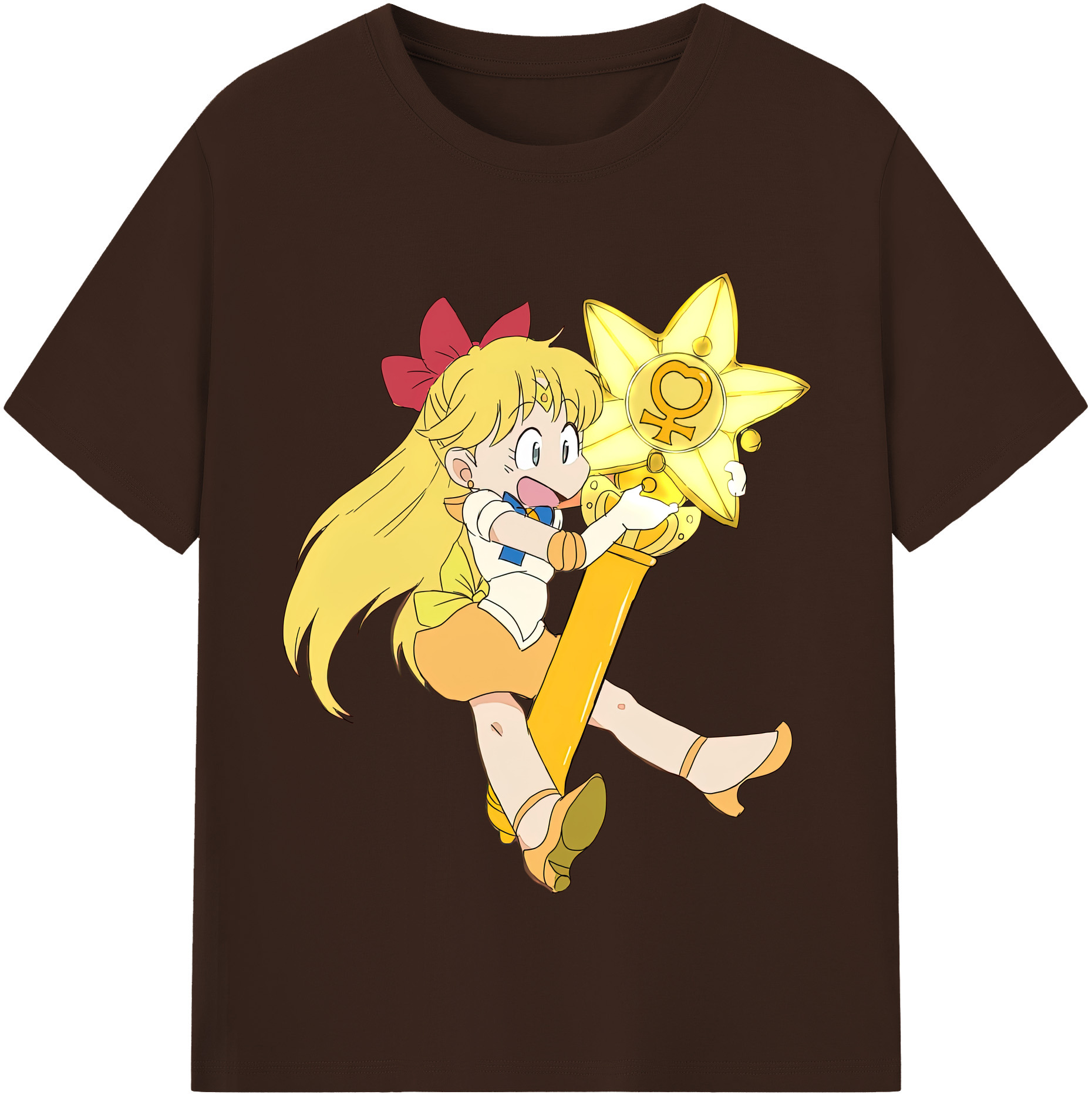 （画像用） 美少女戦士セーラームーン 愛野 美奈子 あいの みなこ Sailor Moon Aino Minako 綿100％半袖Tシャツ（フロントプリント）