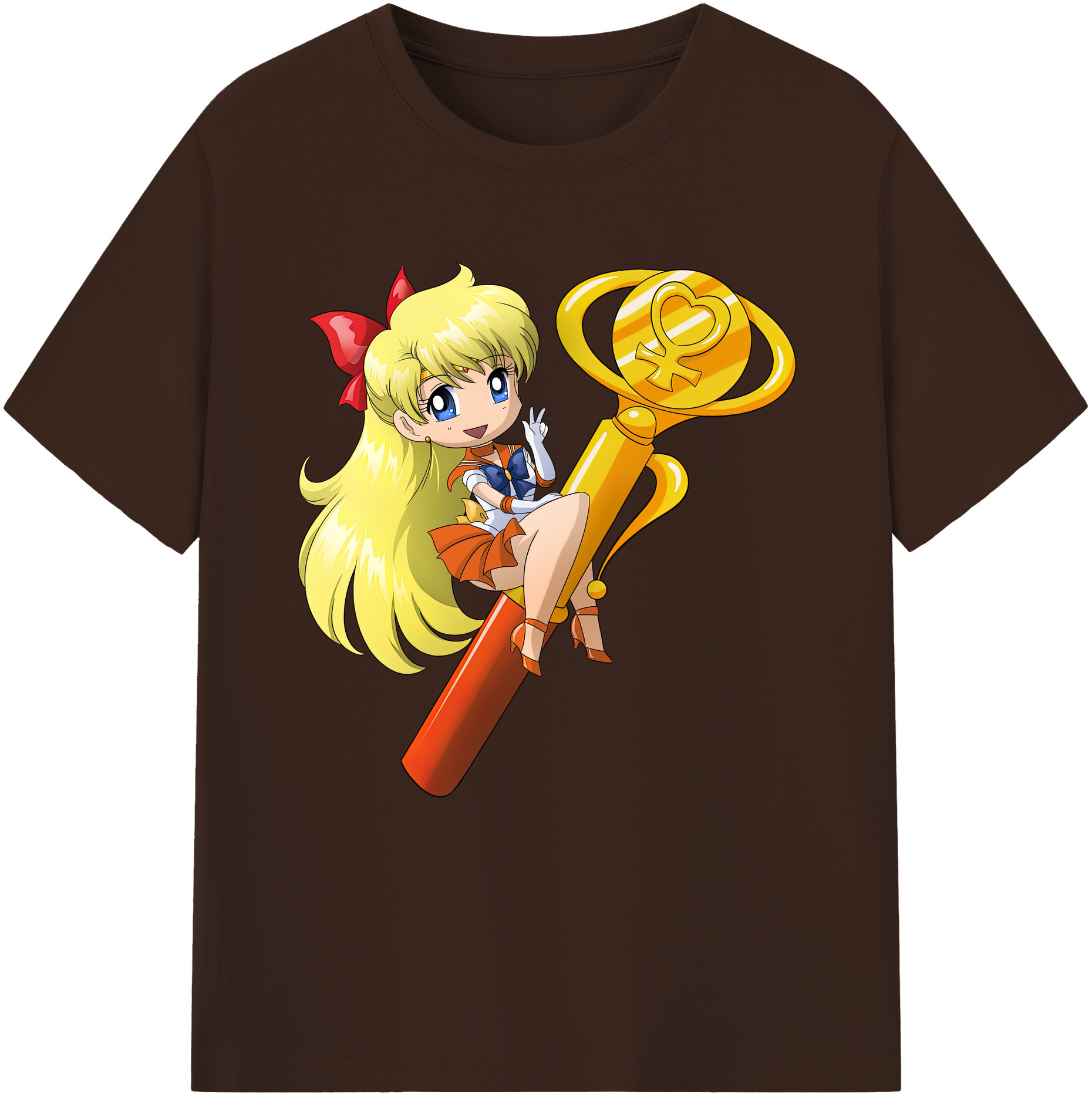 （画像用） 美少女戦士セーラームーン 愛野 美奈子 あいの みなこ Sailor Moon Aino Minako 綿100％半袖Tシャツ（フロントプリント）