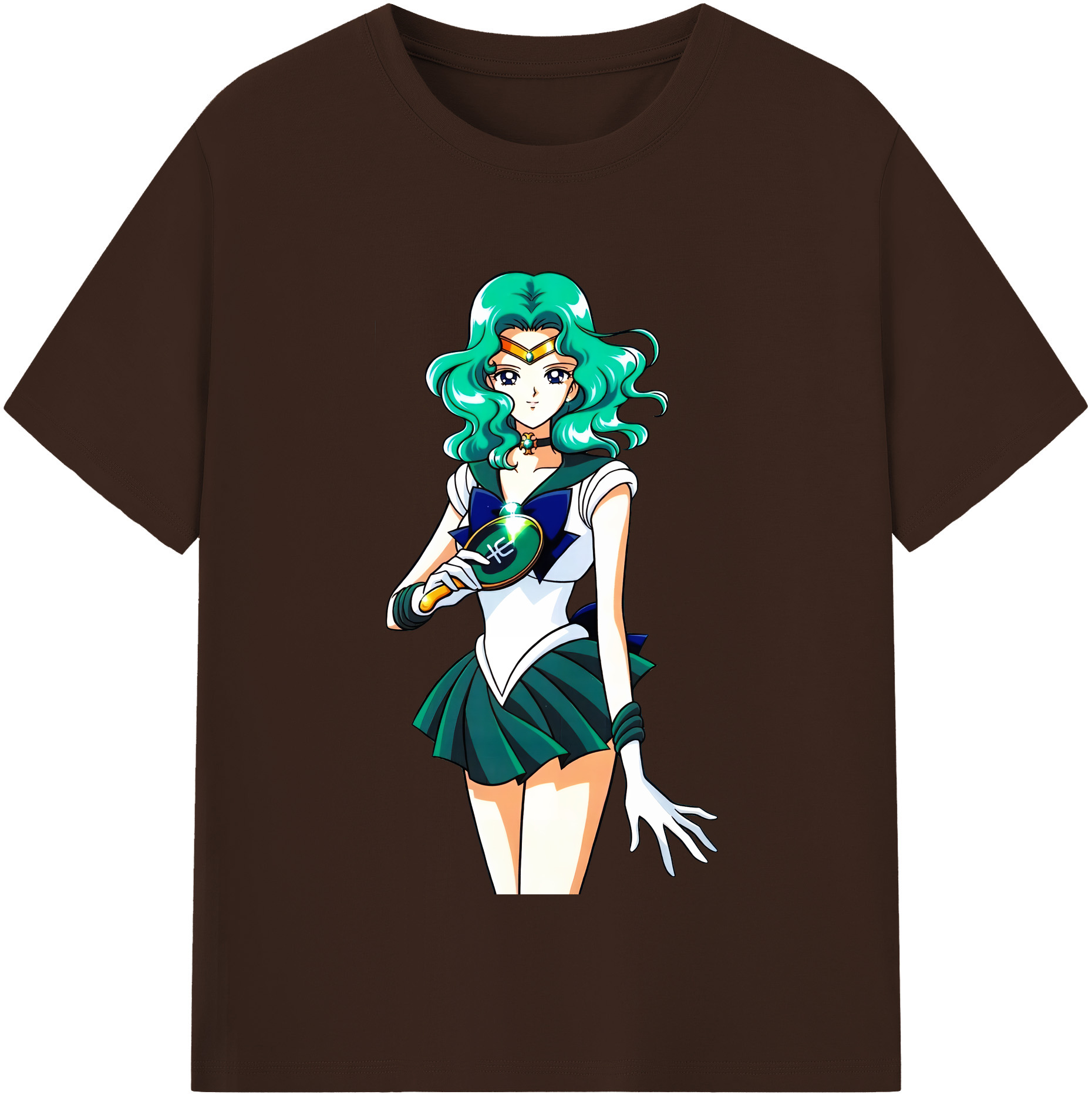 （画像用） 美少女戦士セーラームーン 海王 みちる（かいおう みちる） Sailor Moon Kaiou Michiru 綿100％半袖Tシャツ（フロントプリント）